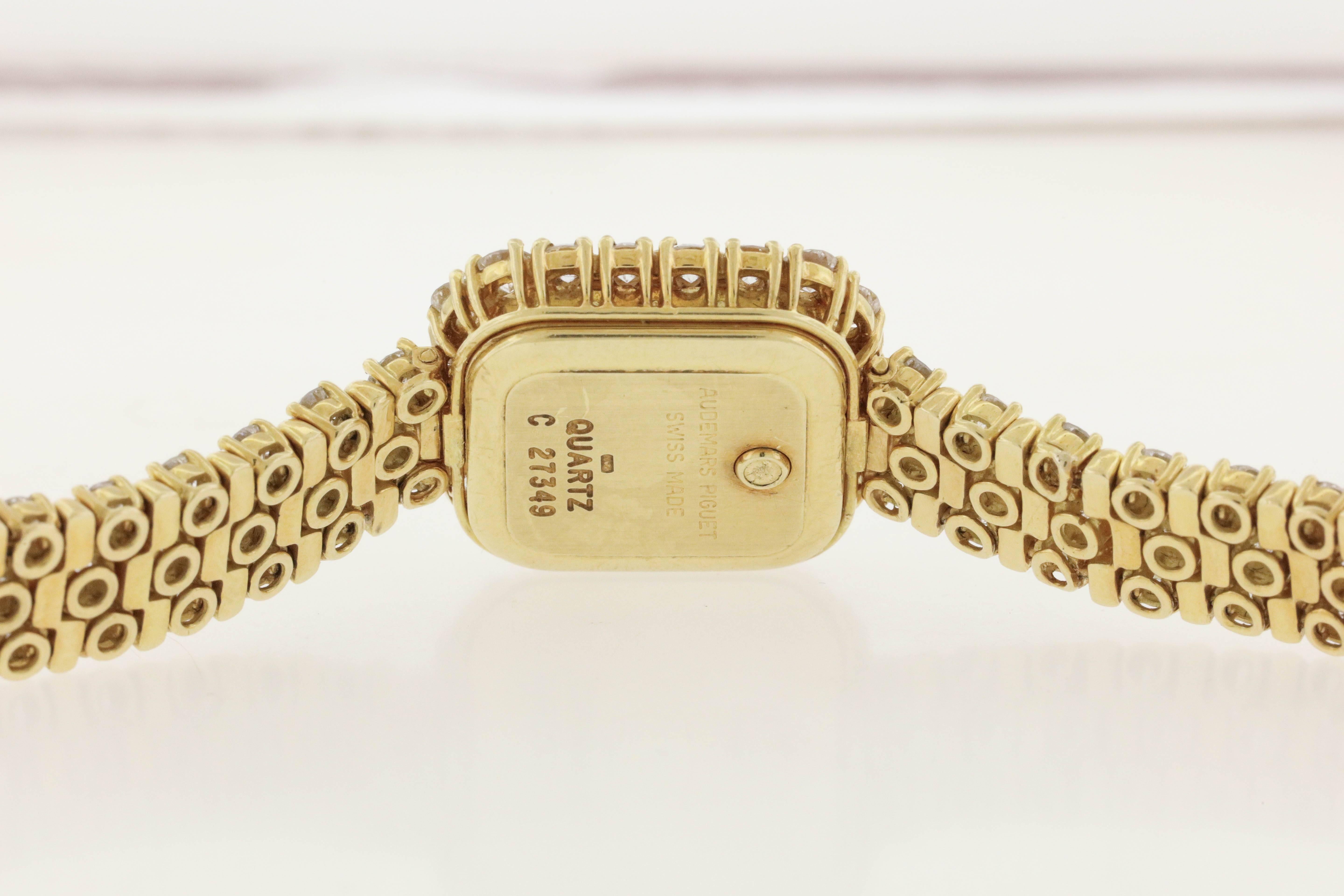 Audemars Piguet Ladies Yellow Gold Diamond Quartz Wristwatch  1