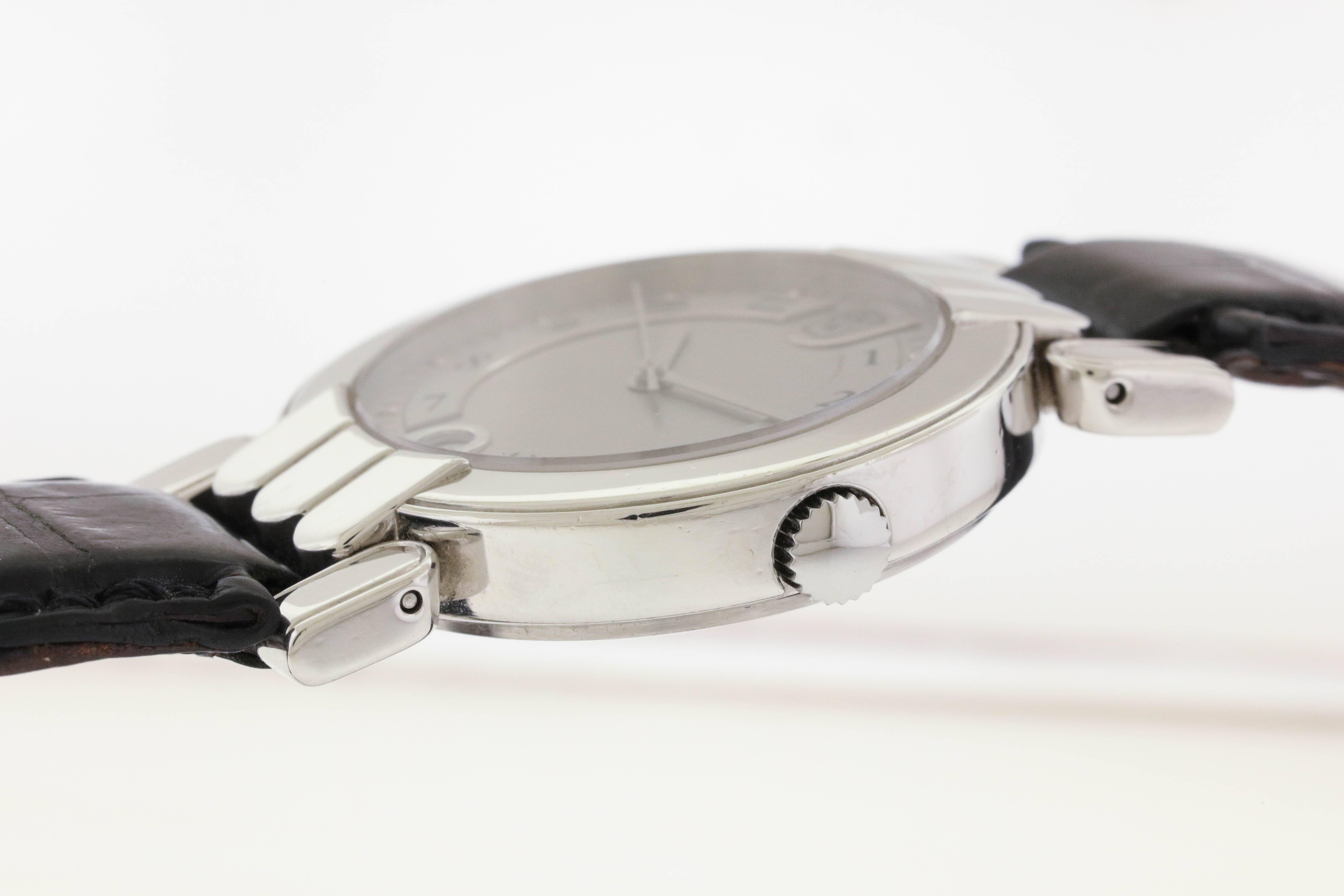 Women's or Men's Harry Winston Platinum Premier Date Automatic Wristwatch
