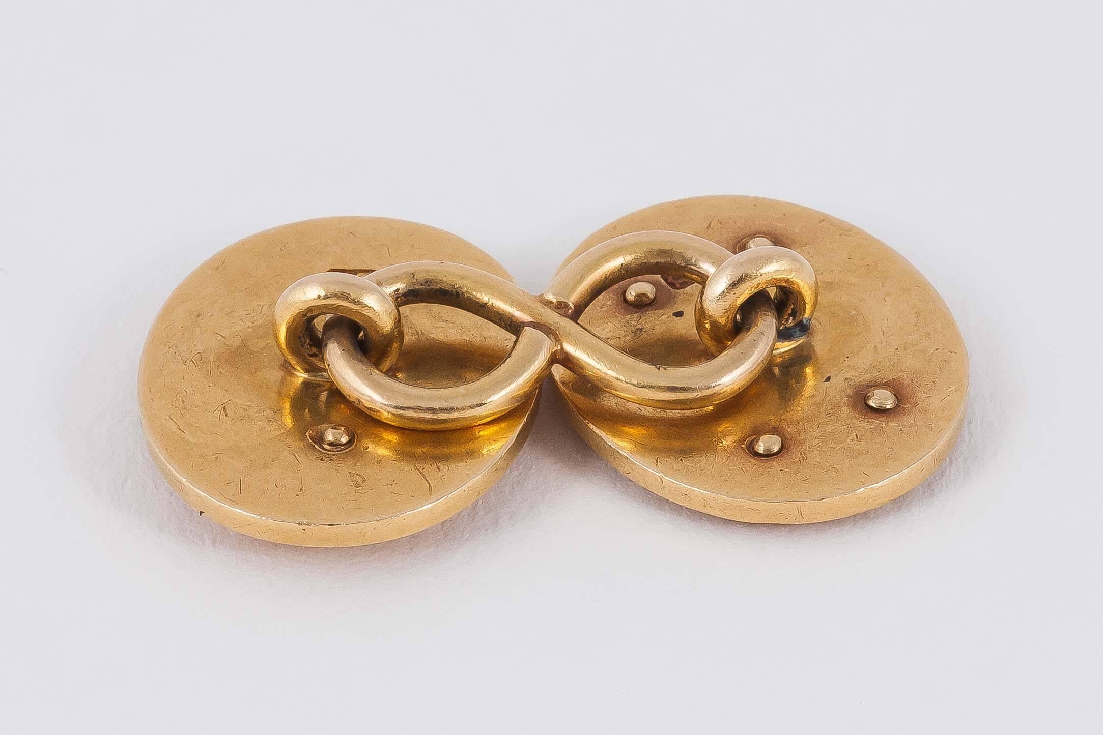 High Victorian 19th Century Gold Cufflinks