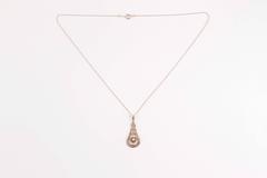 Pearl Gold Lavalier Pendant and Chain