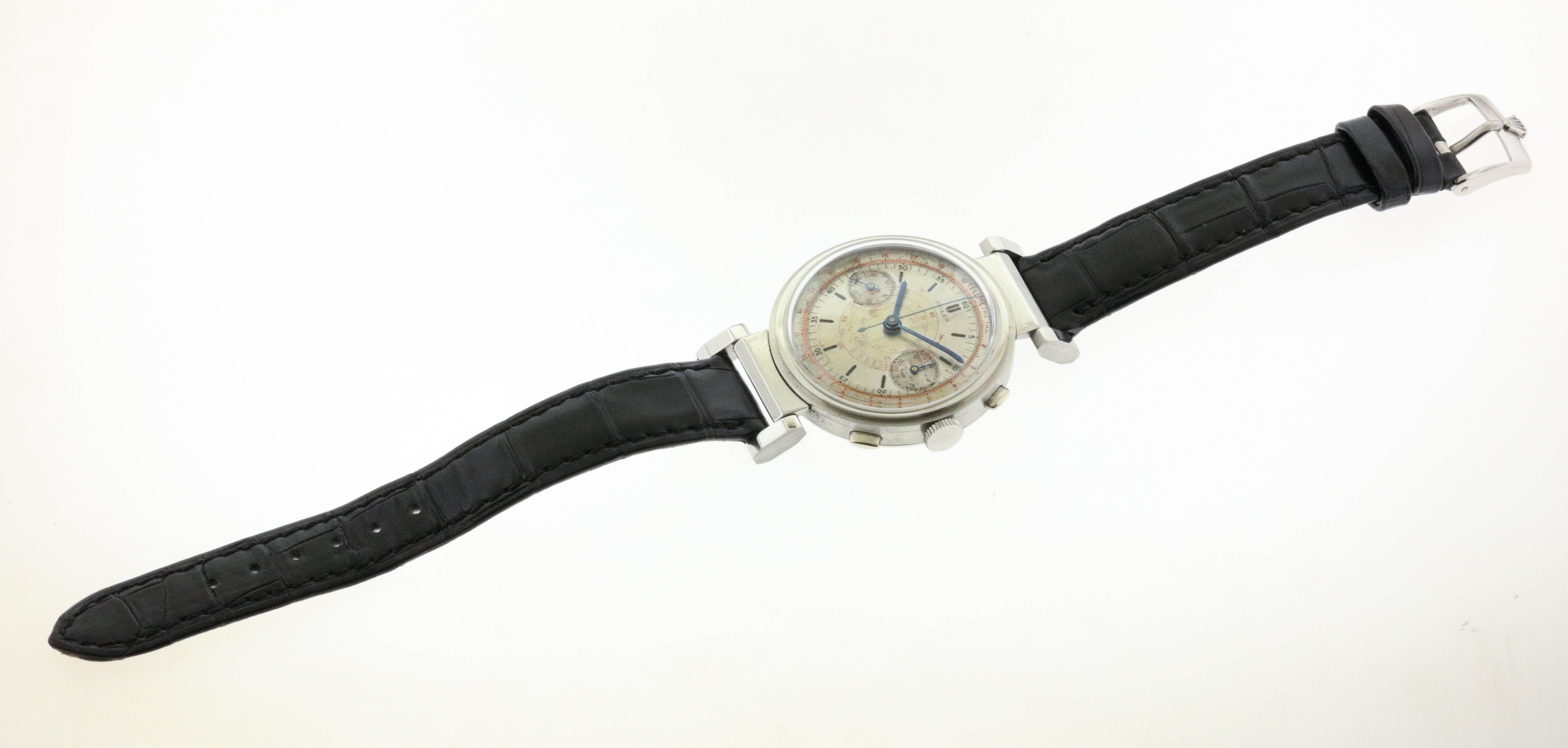 Women's or Men's Rolex Stainless Steel Chronograph Wristwatch Ref 2634