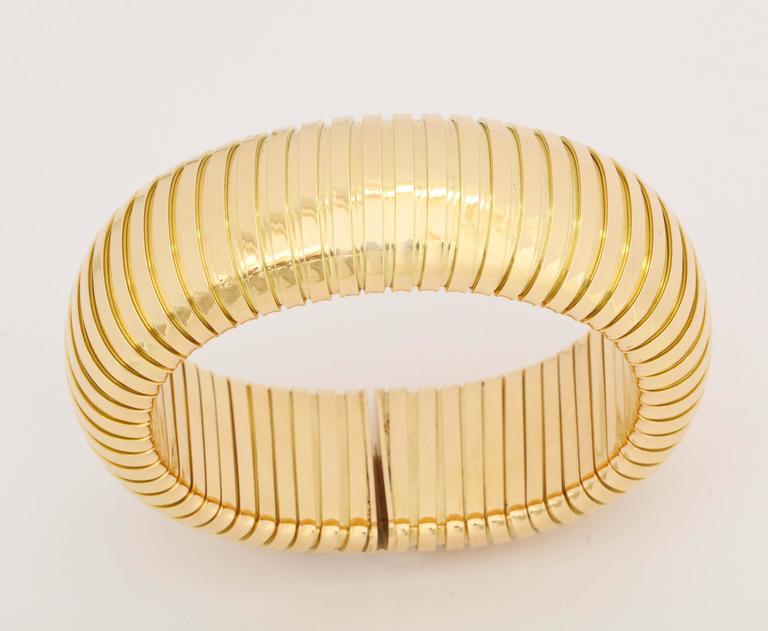 Gold Spring Loaded Tubogas Bracelet at 