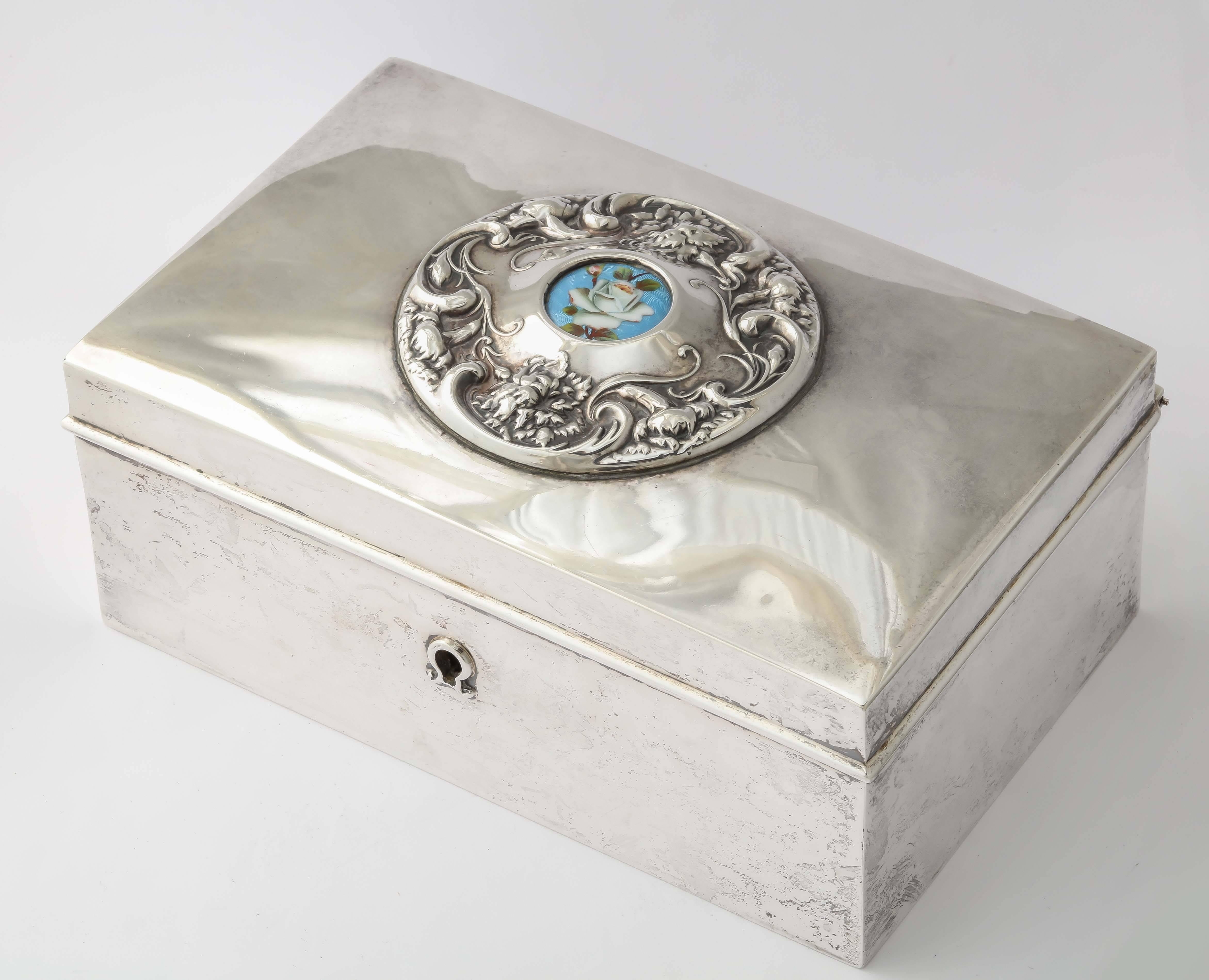 Amerikanische Liebesbriefbox aus Silber des 19. Jahrhunderts von Meriden-Brittania im Angebot 4