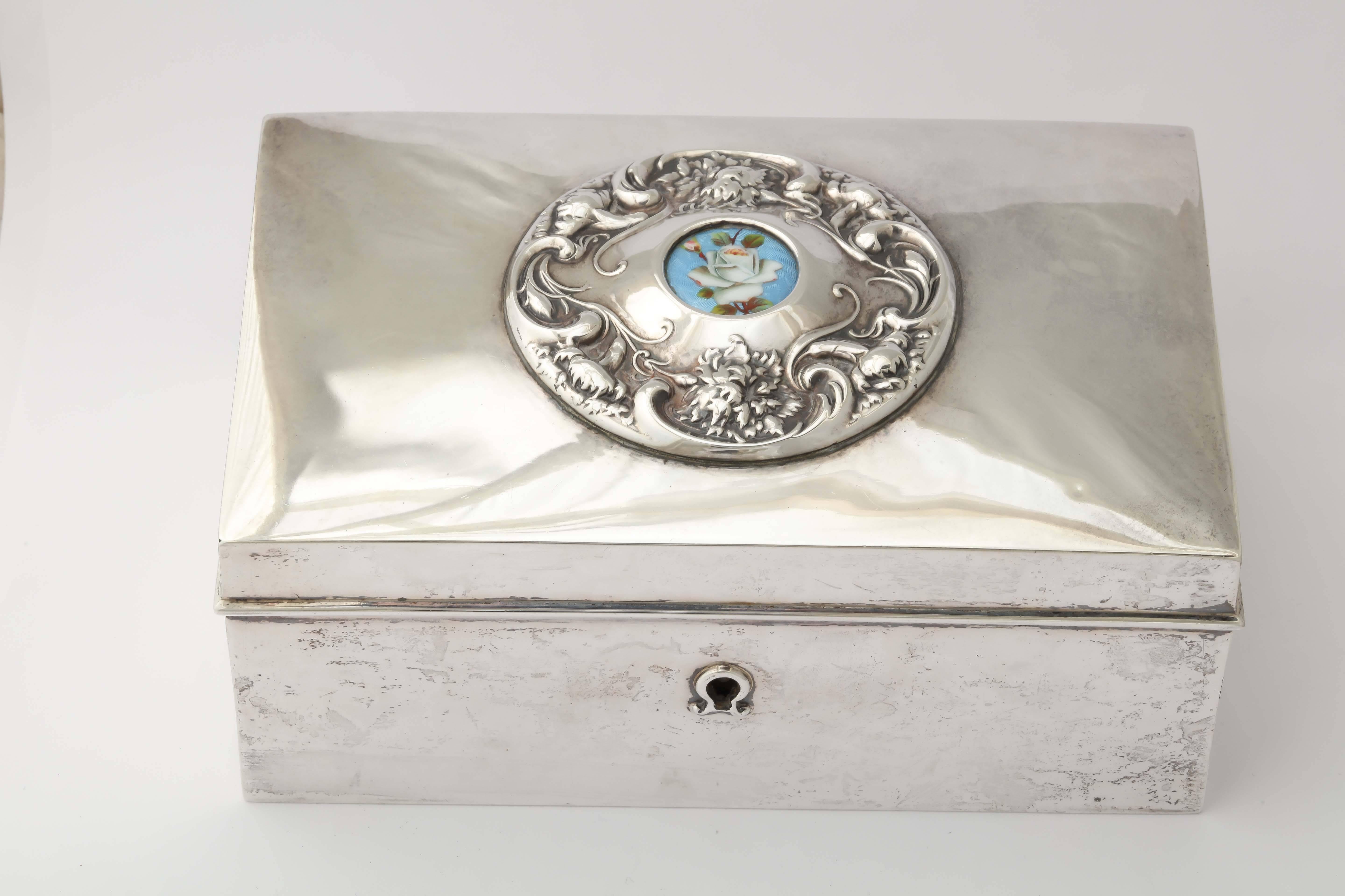 Amerikanische Liebesbriefbox aus Silber des 19. Jahrhunderts von Meriden-Brittania im Angebot 5