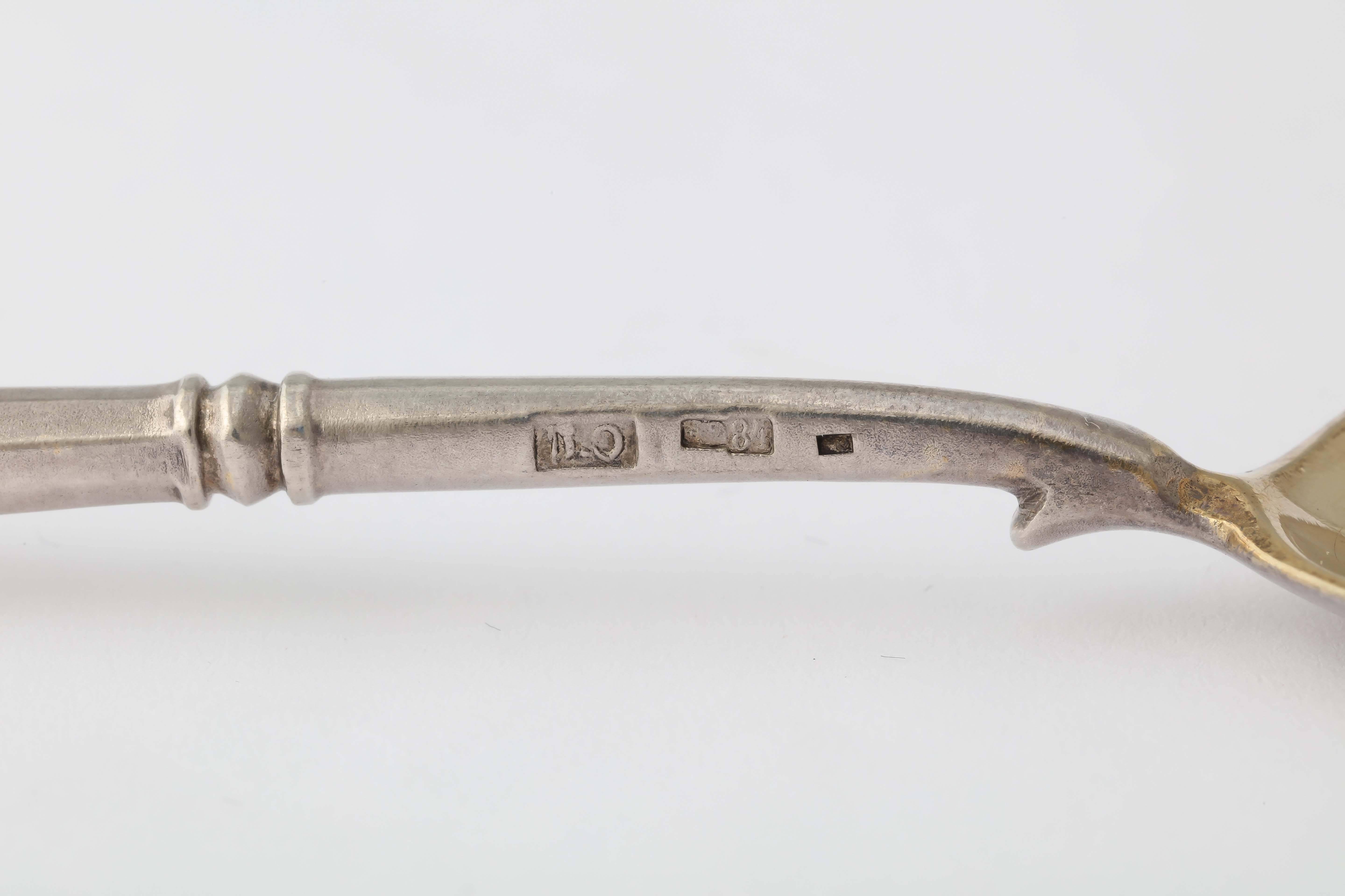 Russian Empire Russian Imperial-era Silver Caviar Spoon by Ovchinnikov, Moscow, 1913 For Sale