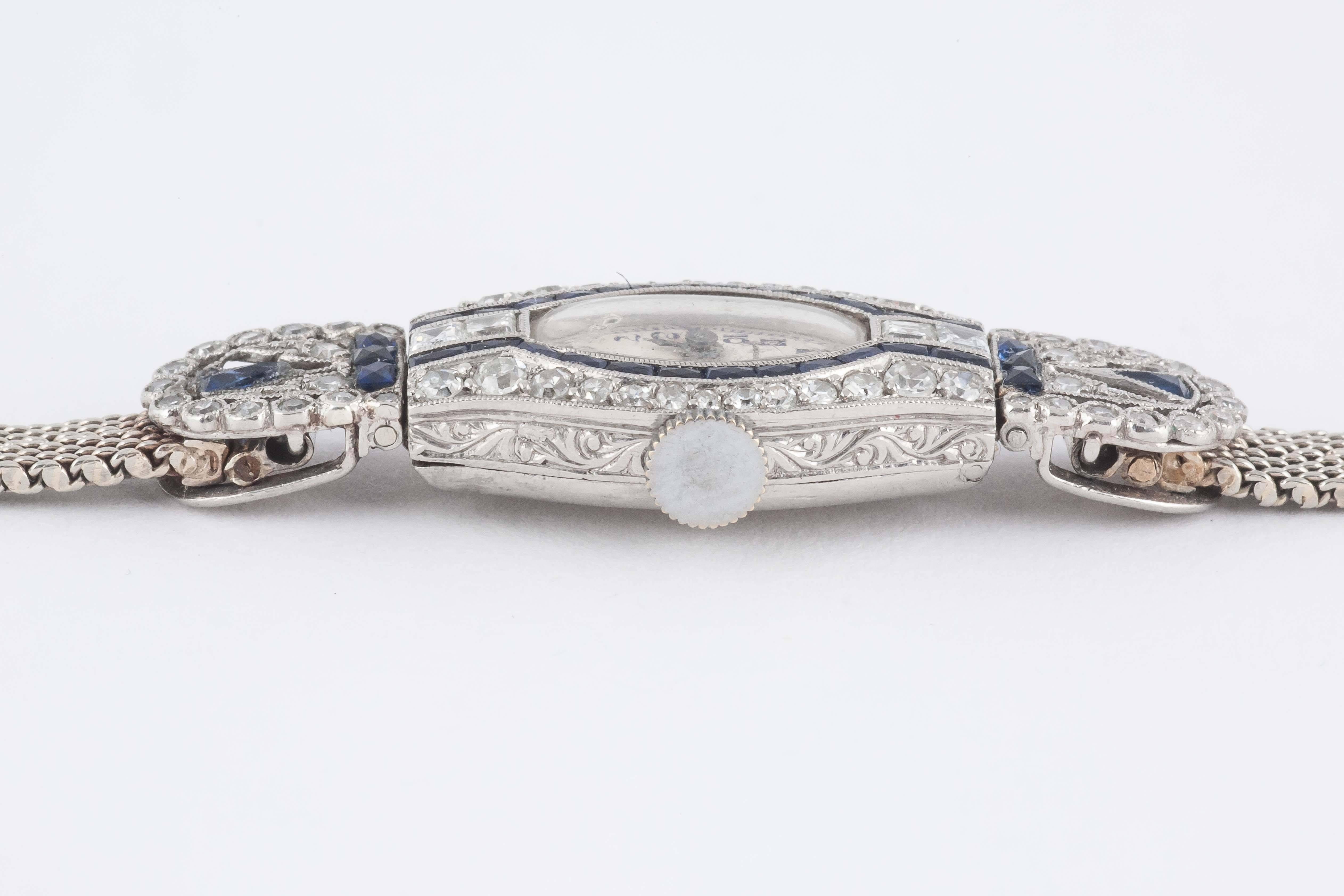 Women's Longines Ladies Platinum White Gold Diamond Wristwatch 