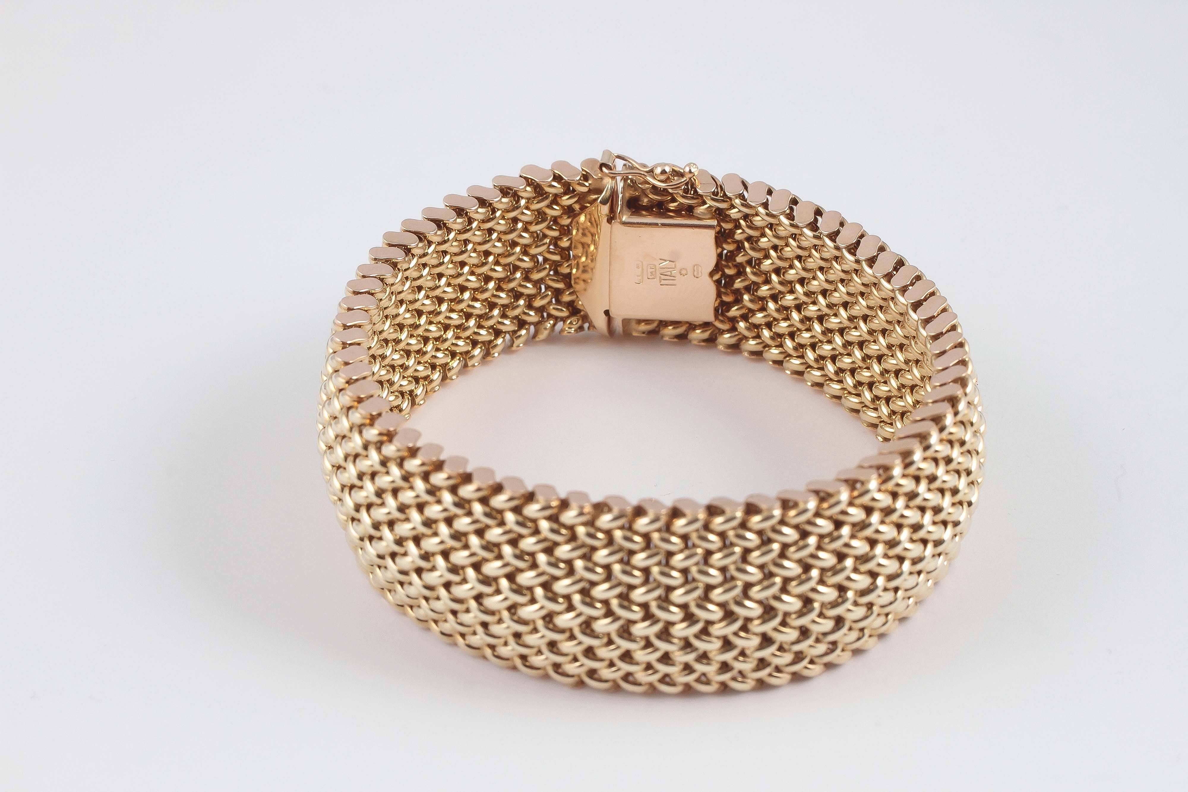 gold mesh bracelets