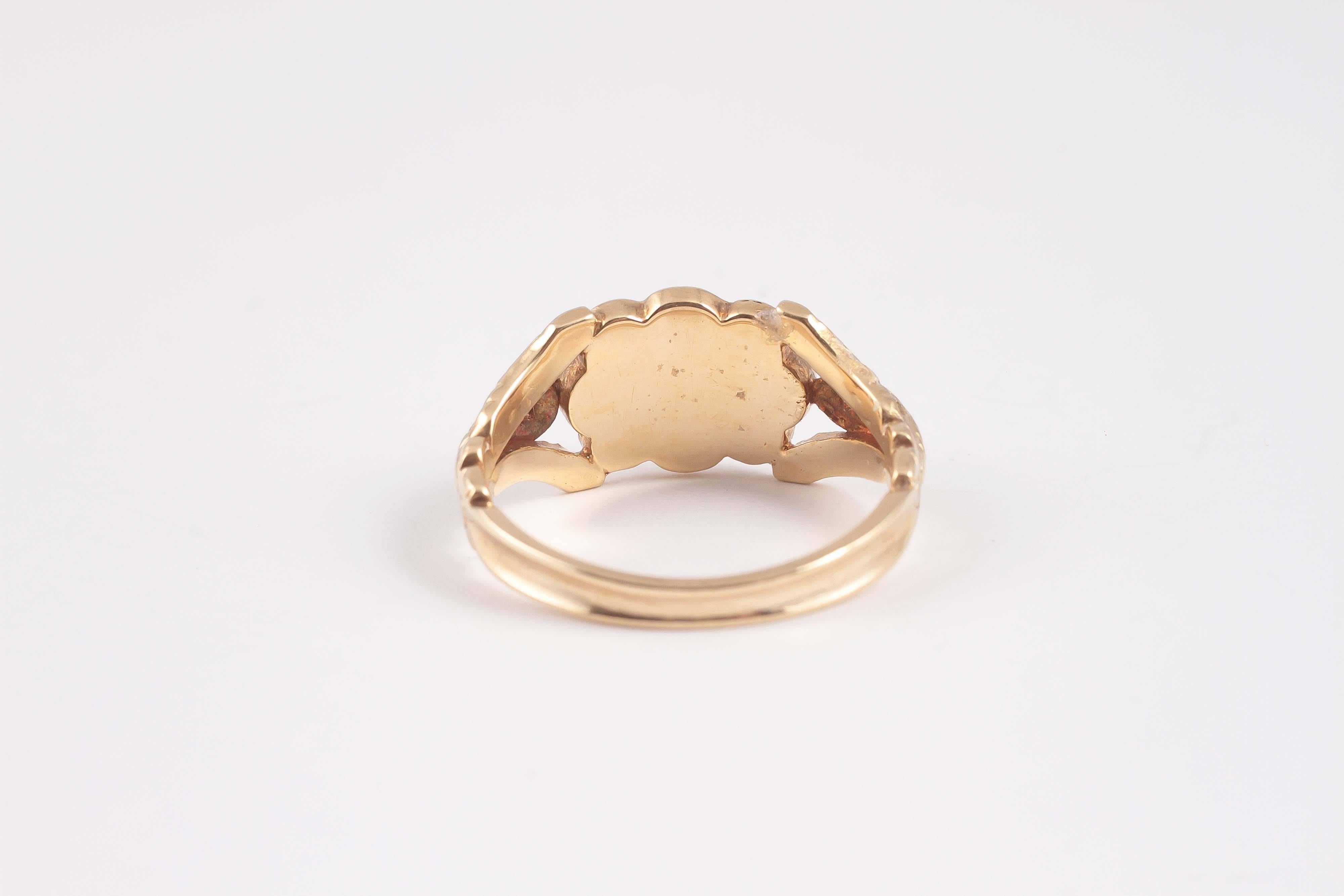 Georgian Garnet Gold Ring 2