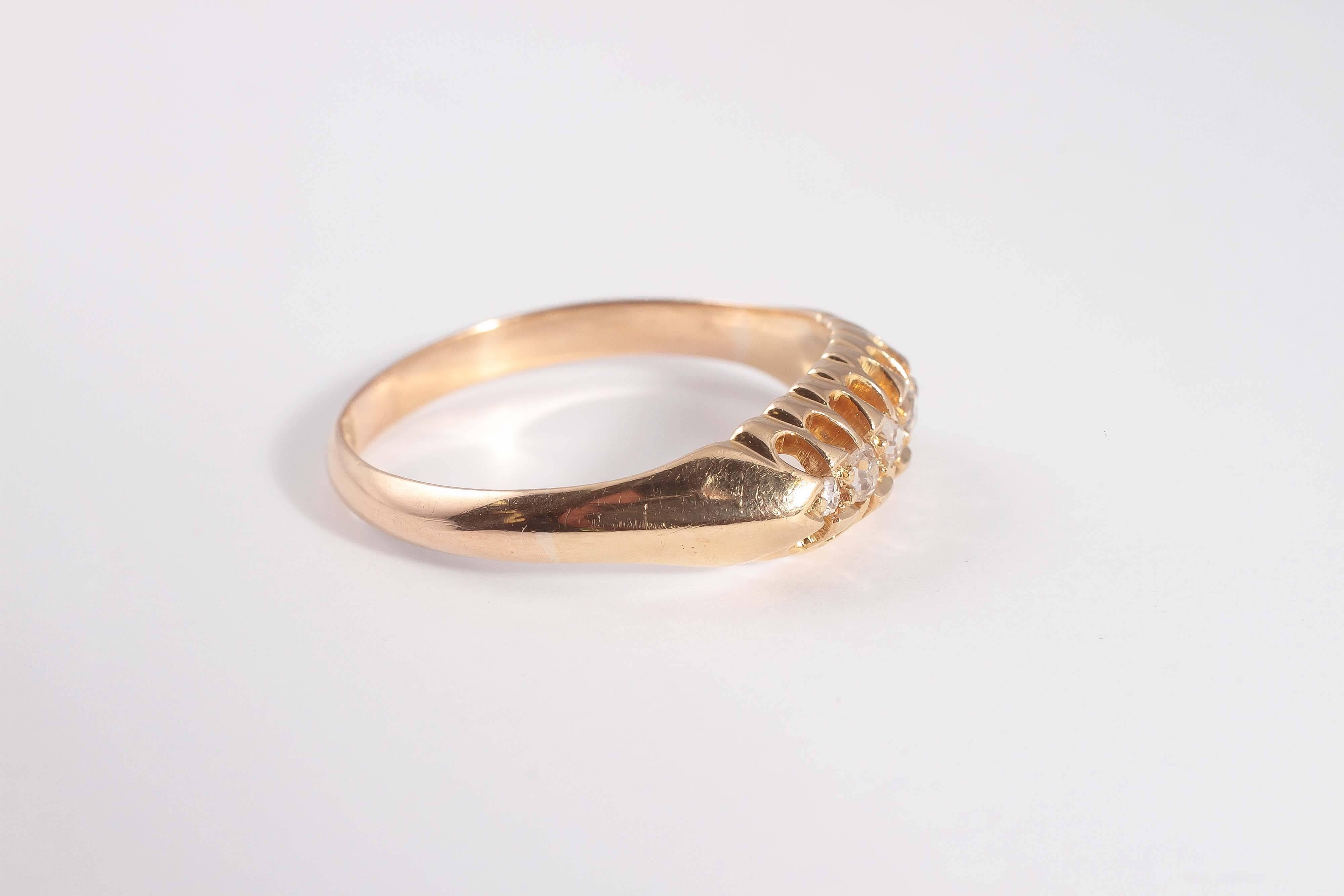 Women's Victorian Diamond Gold Ring
