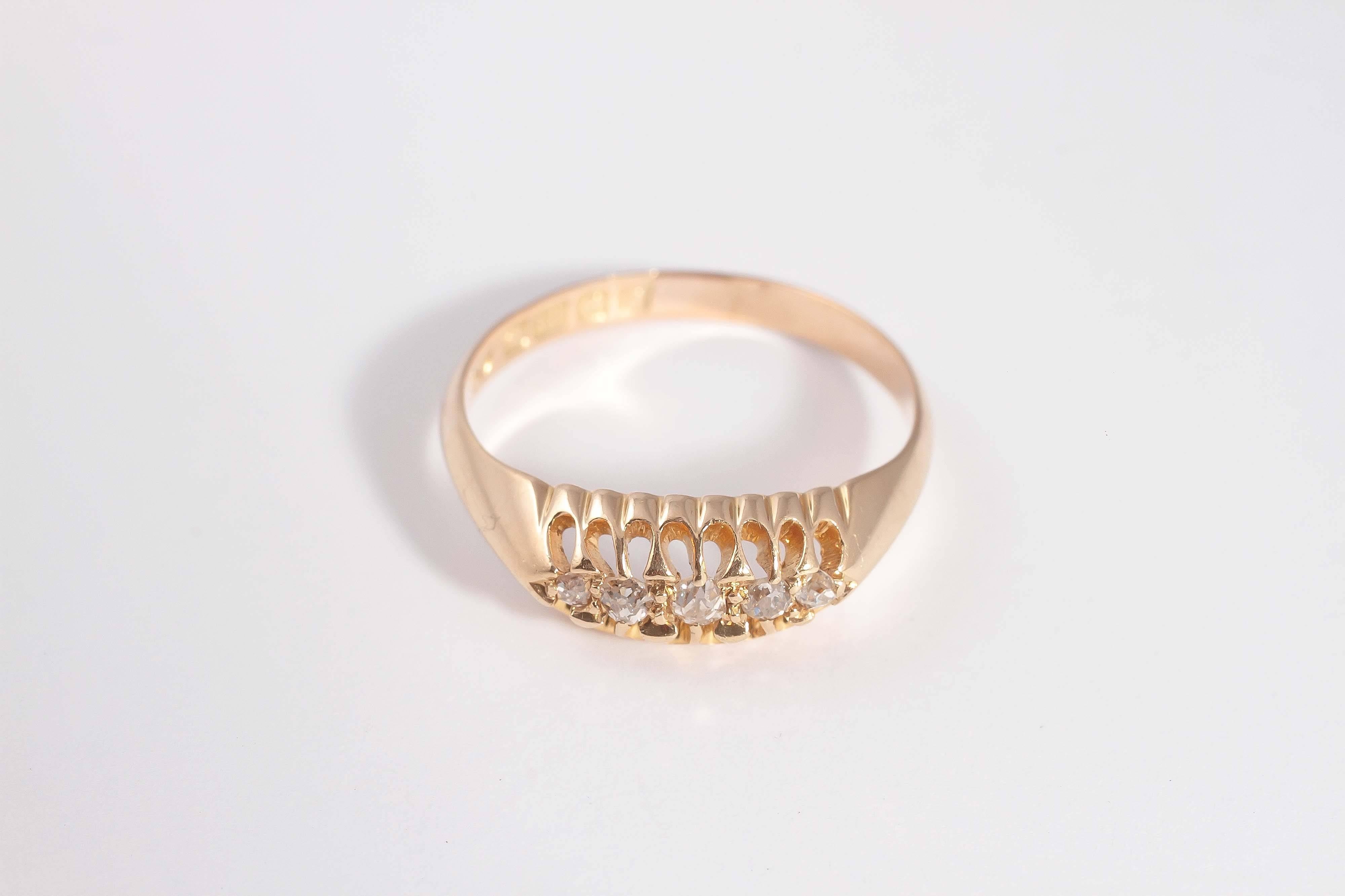 Victorian Diamond Gold Ring 1