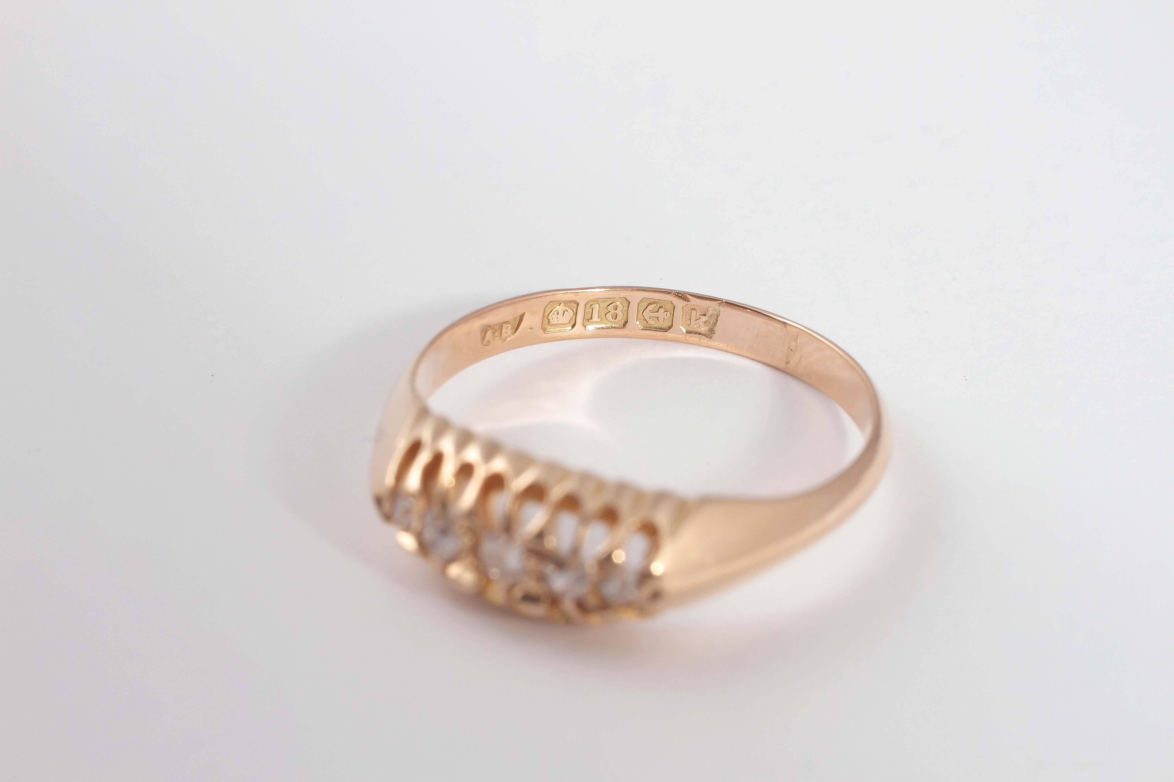 Victorian Diamond Gold Ring 2