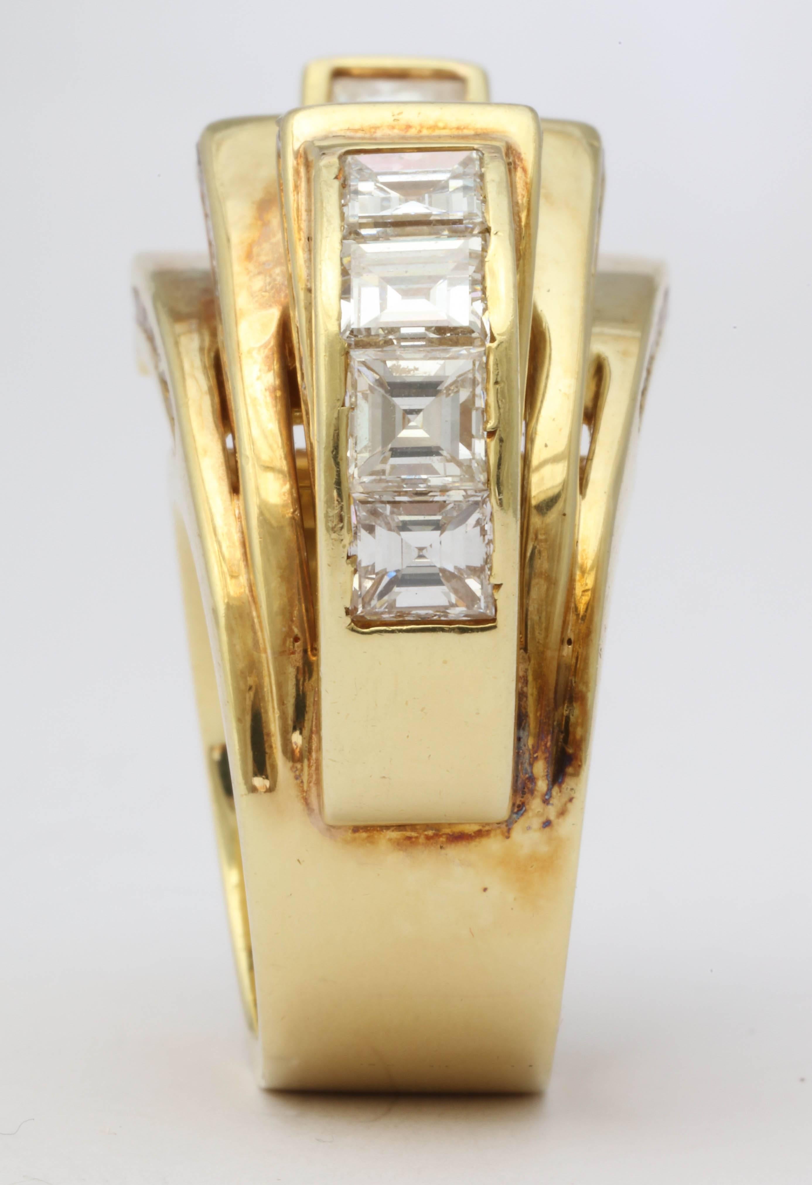 Diamond Gold High Style Ring 4