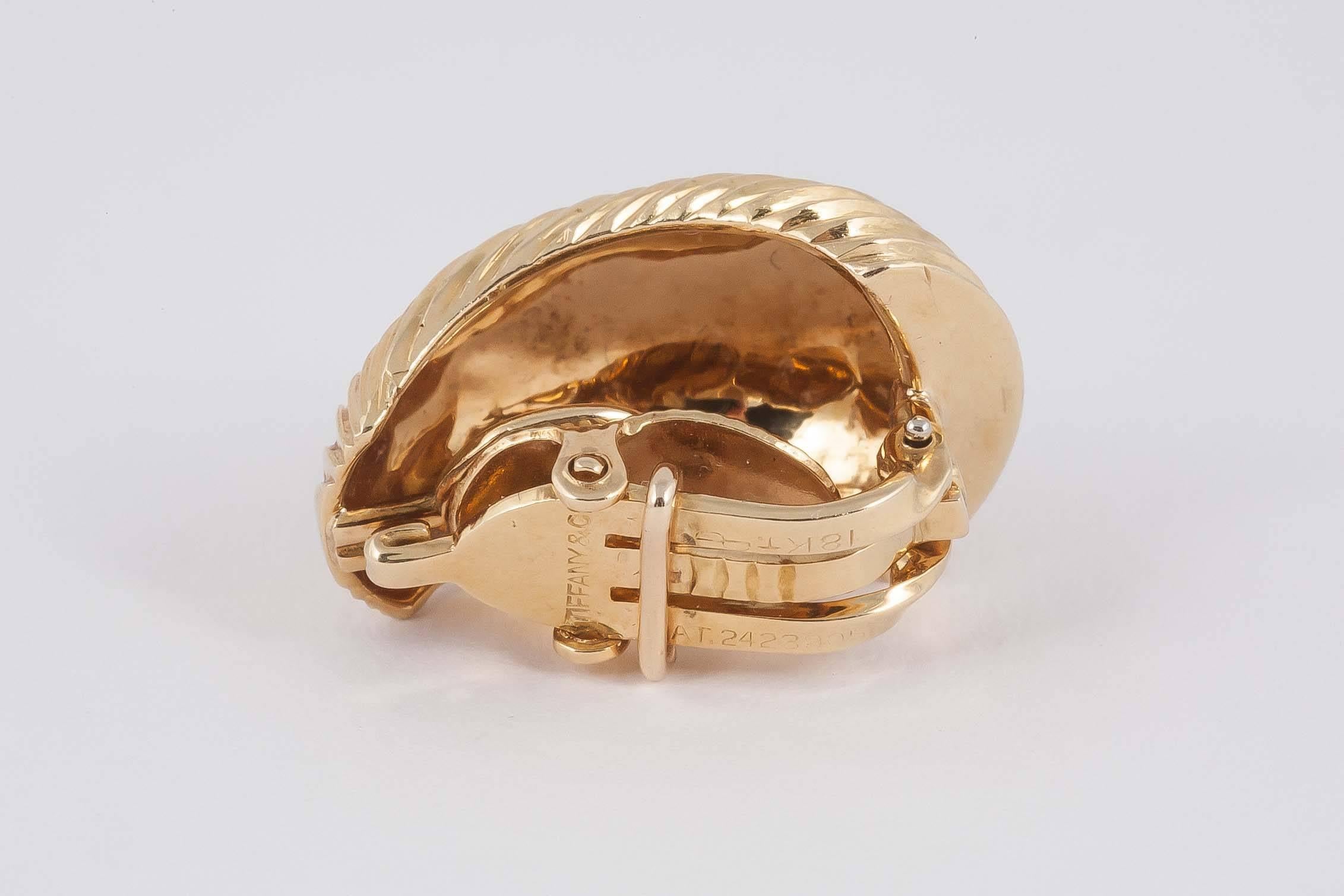 Tiffany & Co. Gold Clip Earrings 1