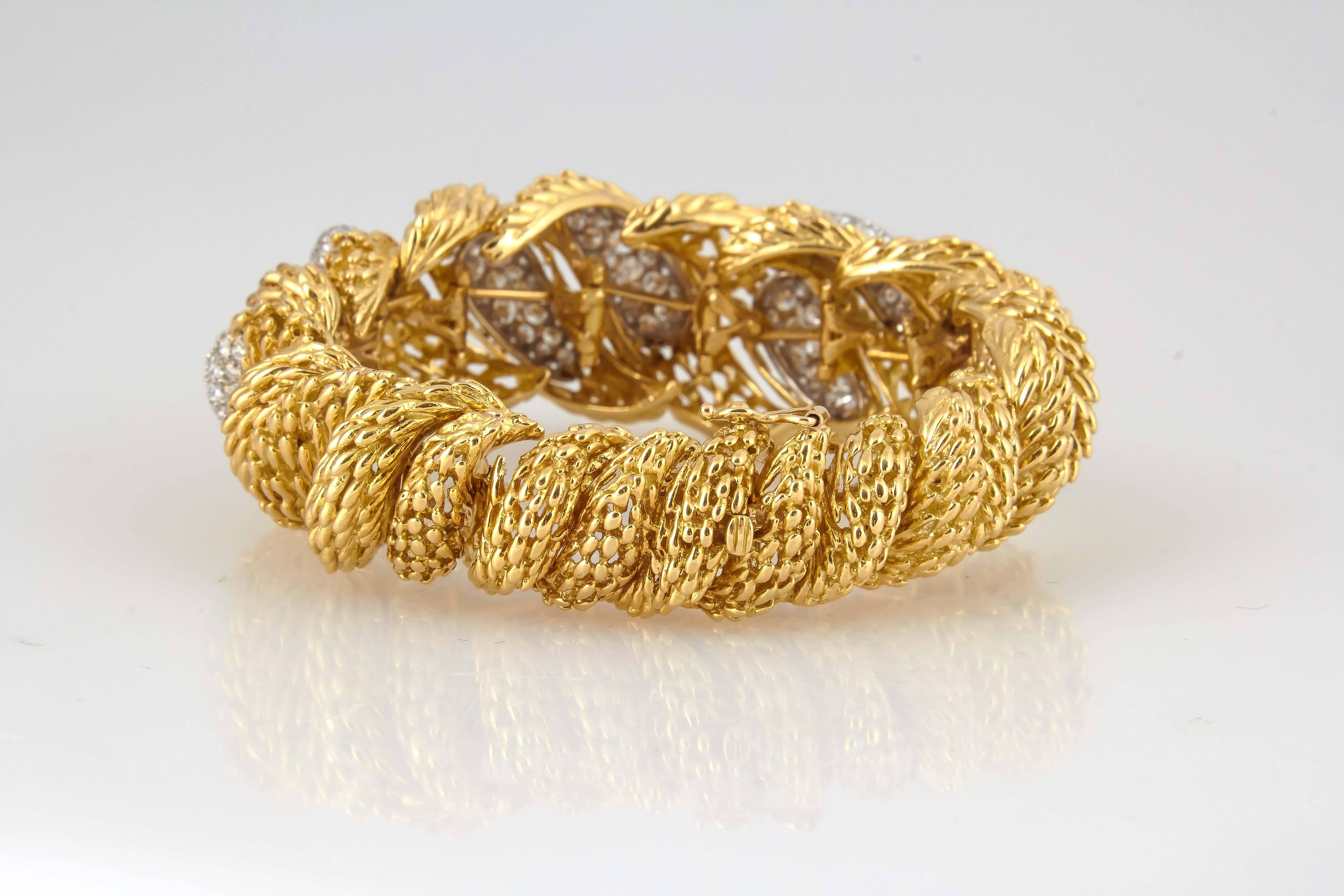 Hammerman Brothers Diamant-Goldarmband (Rundschliff)