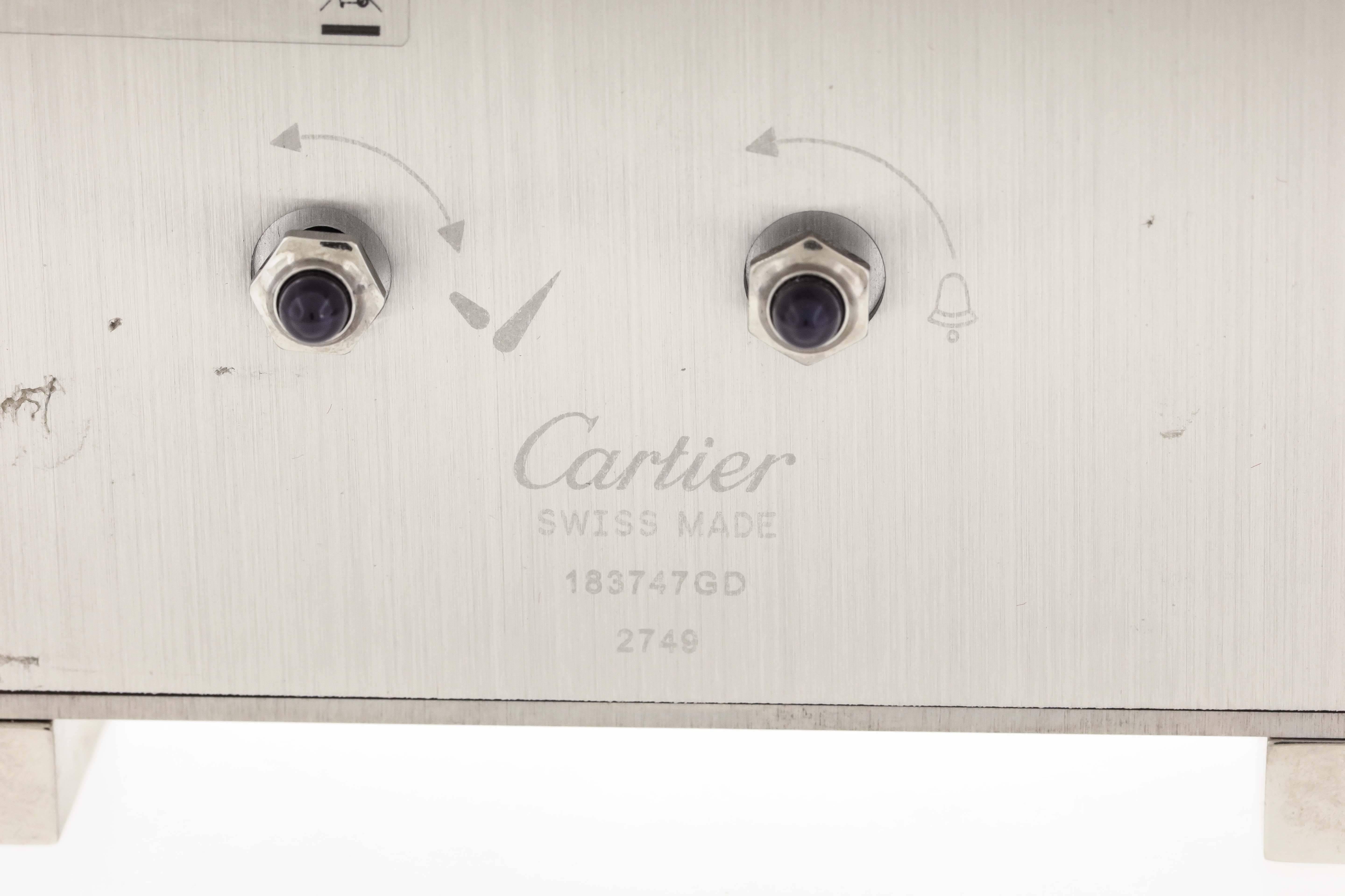 Women's or Men's Cartier Travel Quartz Alarm Clock 