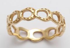 Gold Horse Shoe Band Ring