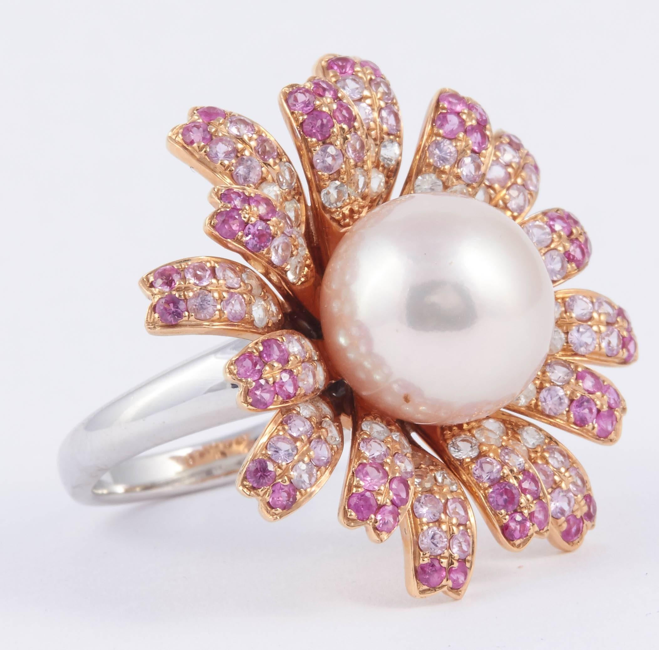White Fresh Water Pearl :11 mm
18K Gold
2.12 Pink Sapphire