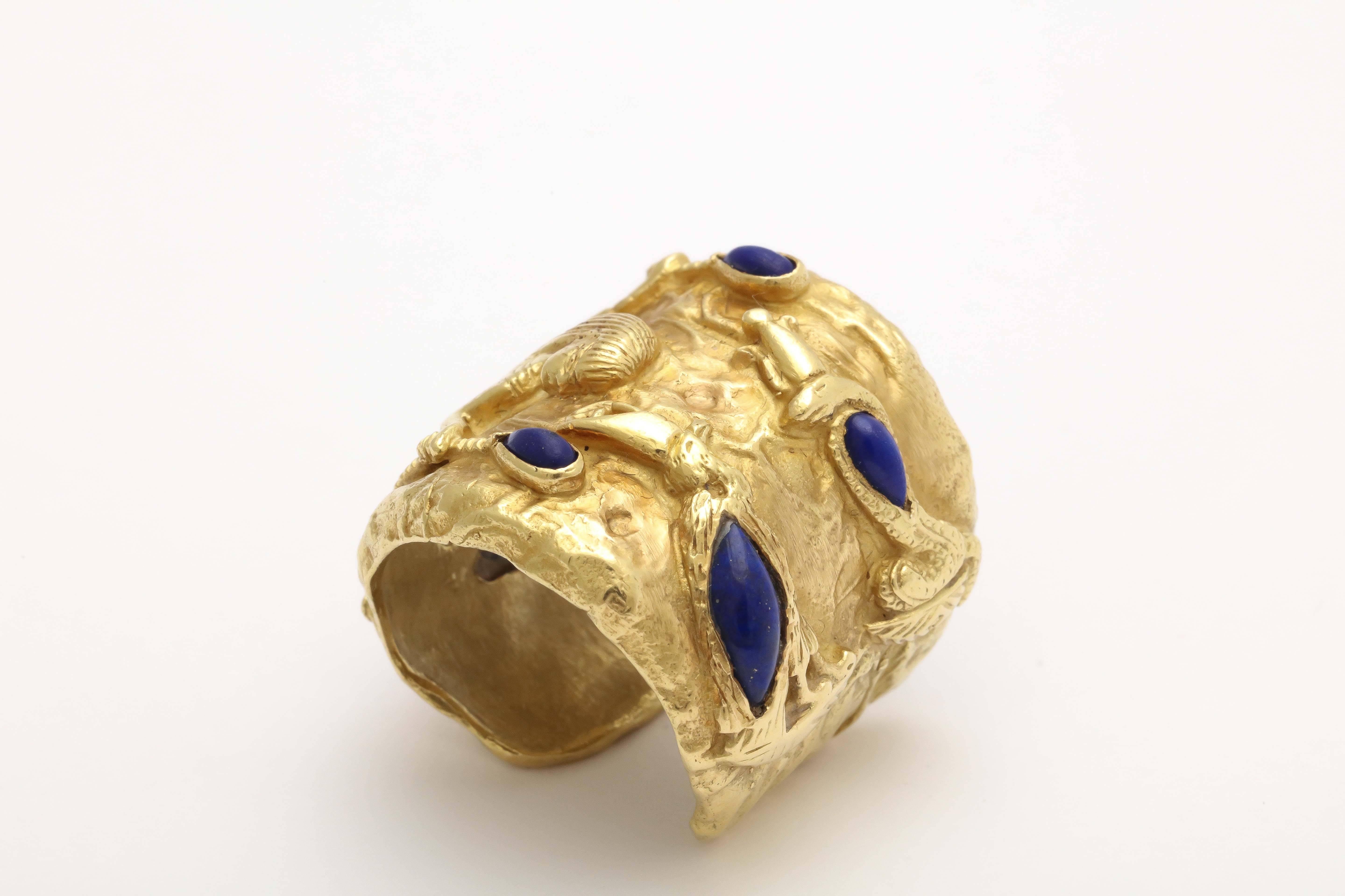 Egyptian Lapis Lazuli Gold Band 1