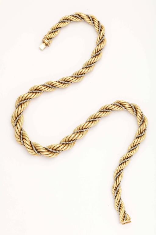 Graduated Two-Color Gold Rope Chain at 1stDibs | graduated rope chain ...