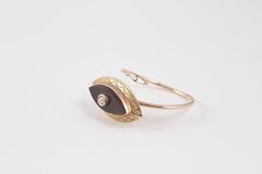 Black Onyx Seed Pearl Ring in 10 Karat Gold