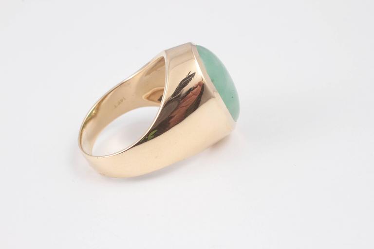 Jade Gold Ring For Sale at 1stDibs