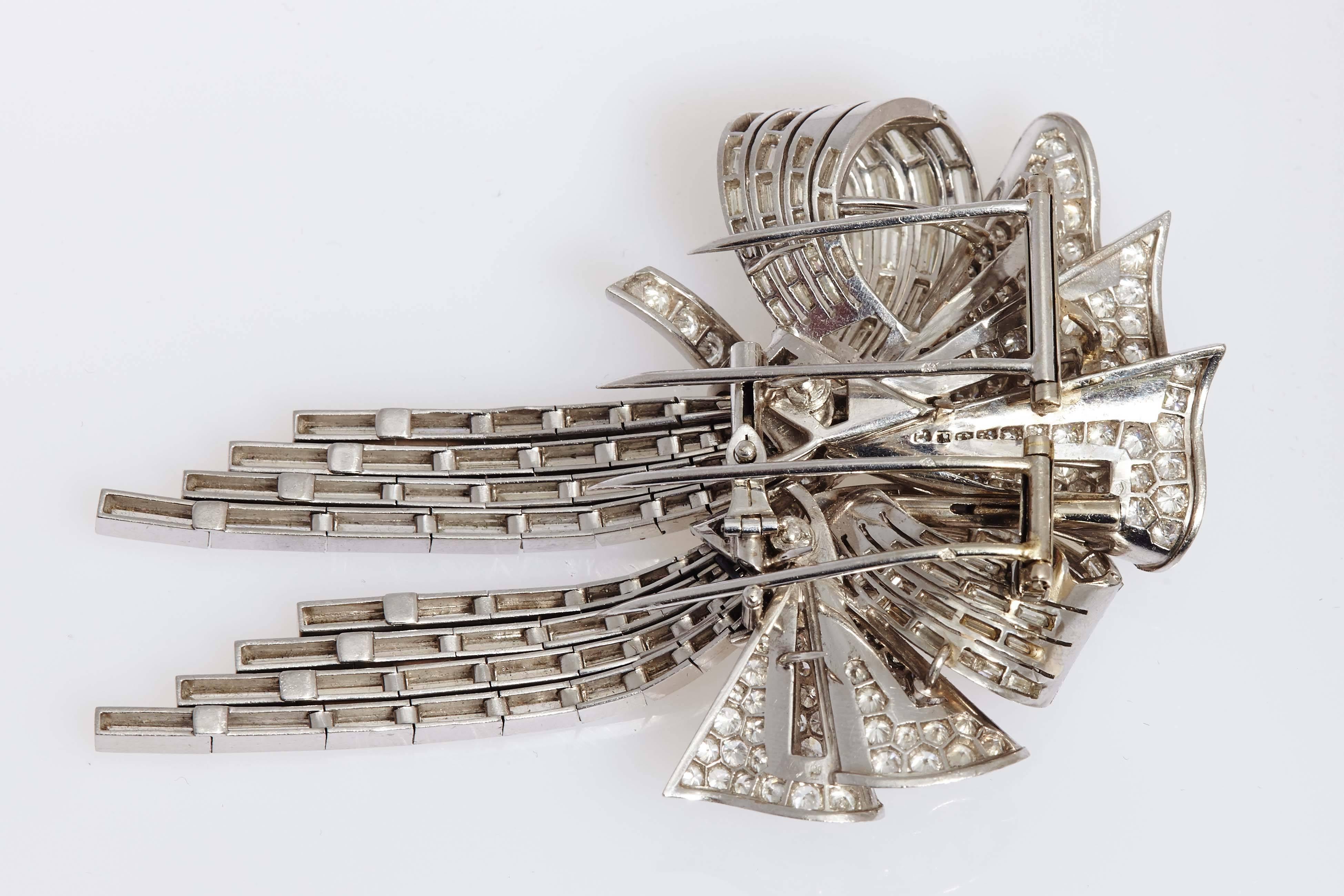 Important French Bow Brooch  In Excellent Condition In New York, NY