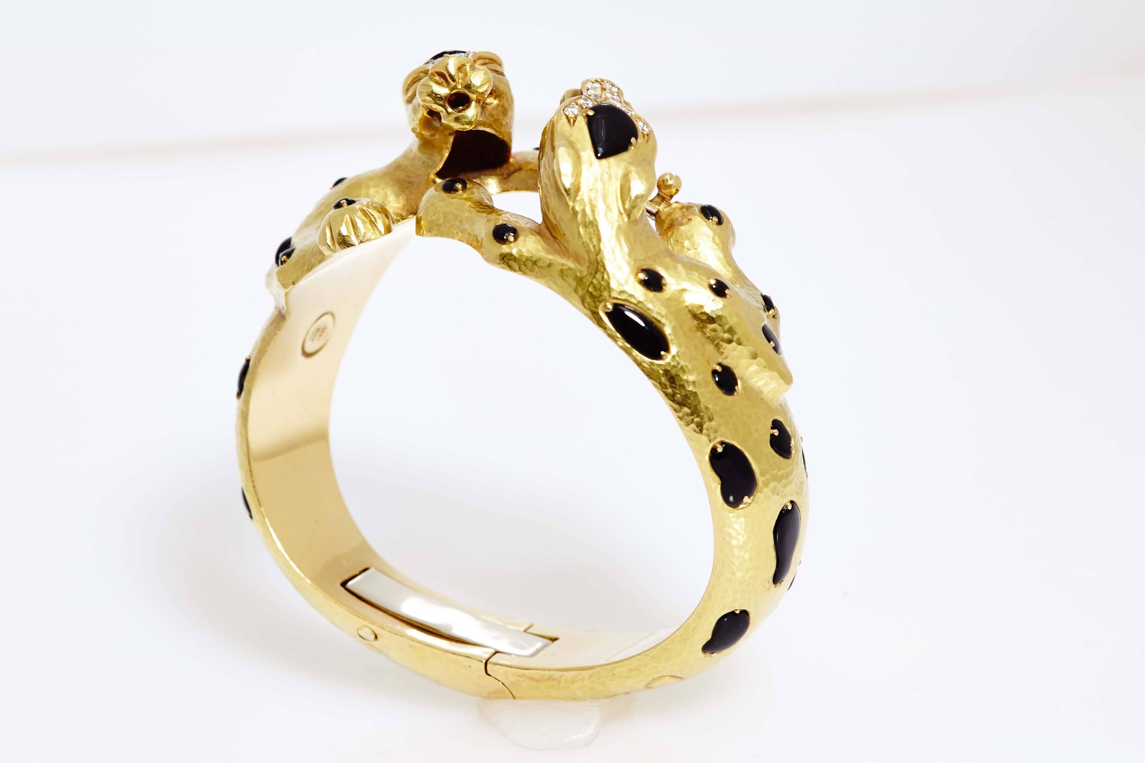 Women's Italian Leopard Bracelet  For Sale