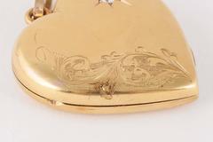 Victorian Diamond Gold Heart Locket