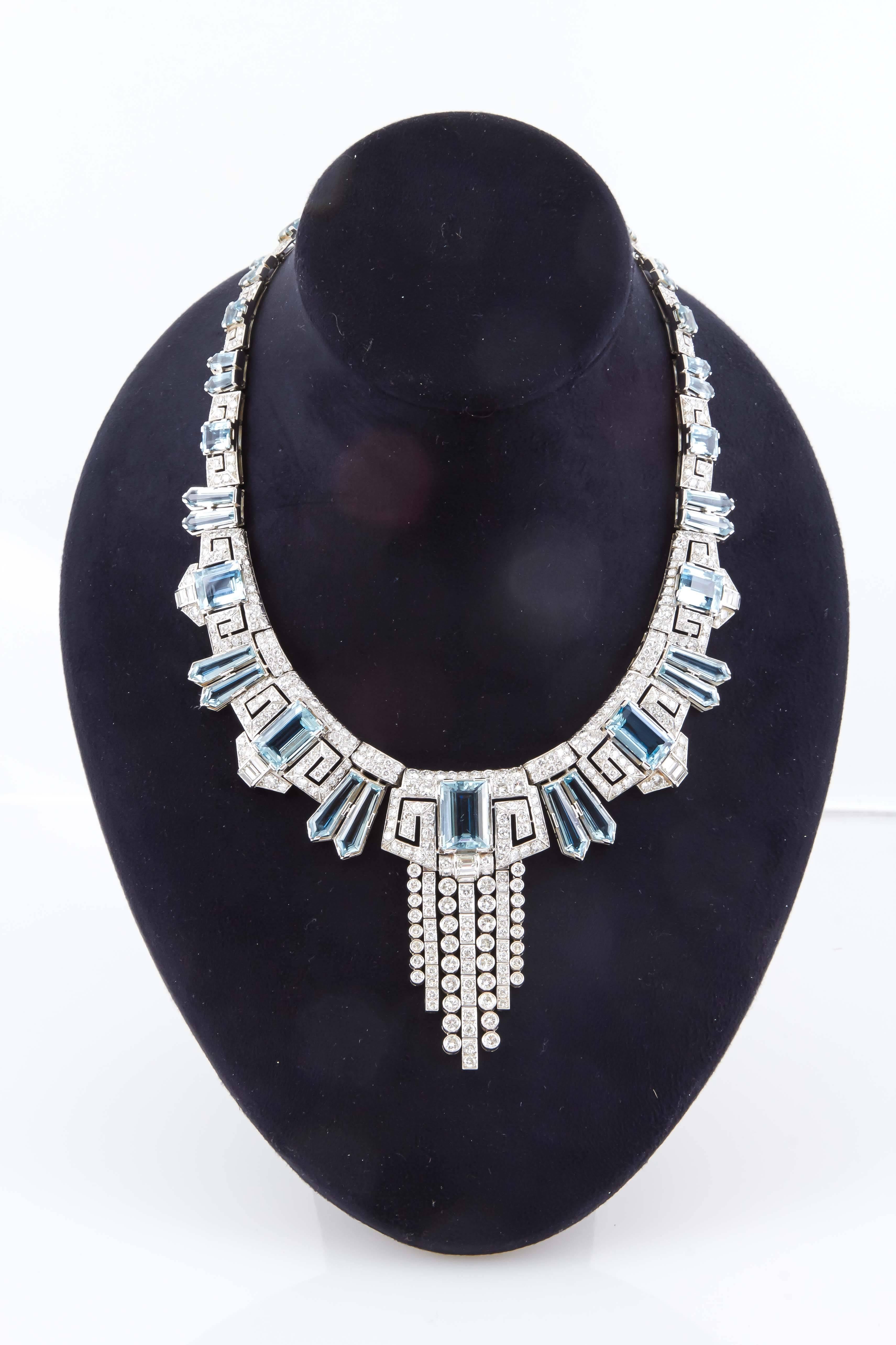 Aquamarine  Diamond Accent Necklace Ring  Earring set  1
