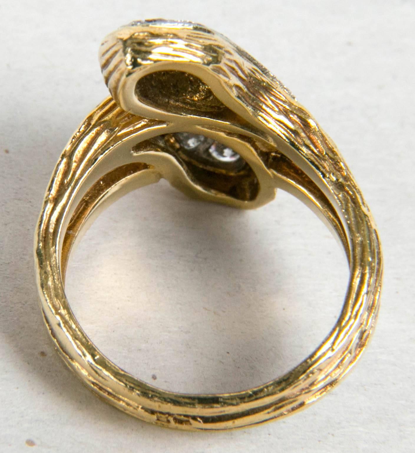 Women's Van Cleef & Arpels Gold Diamond Snake Ring
