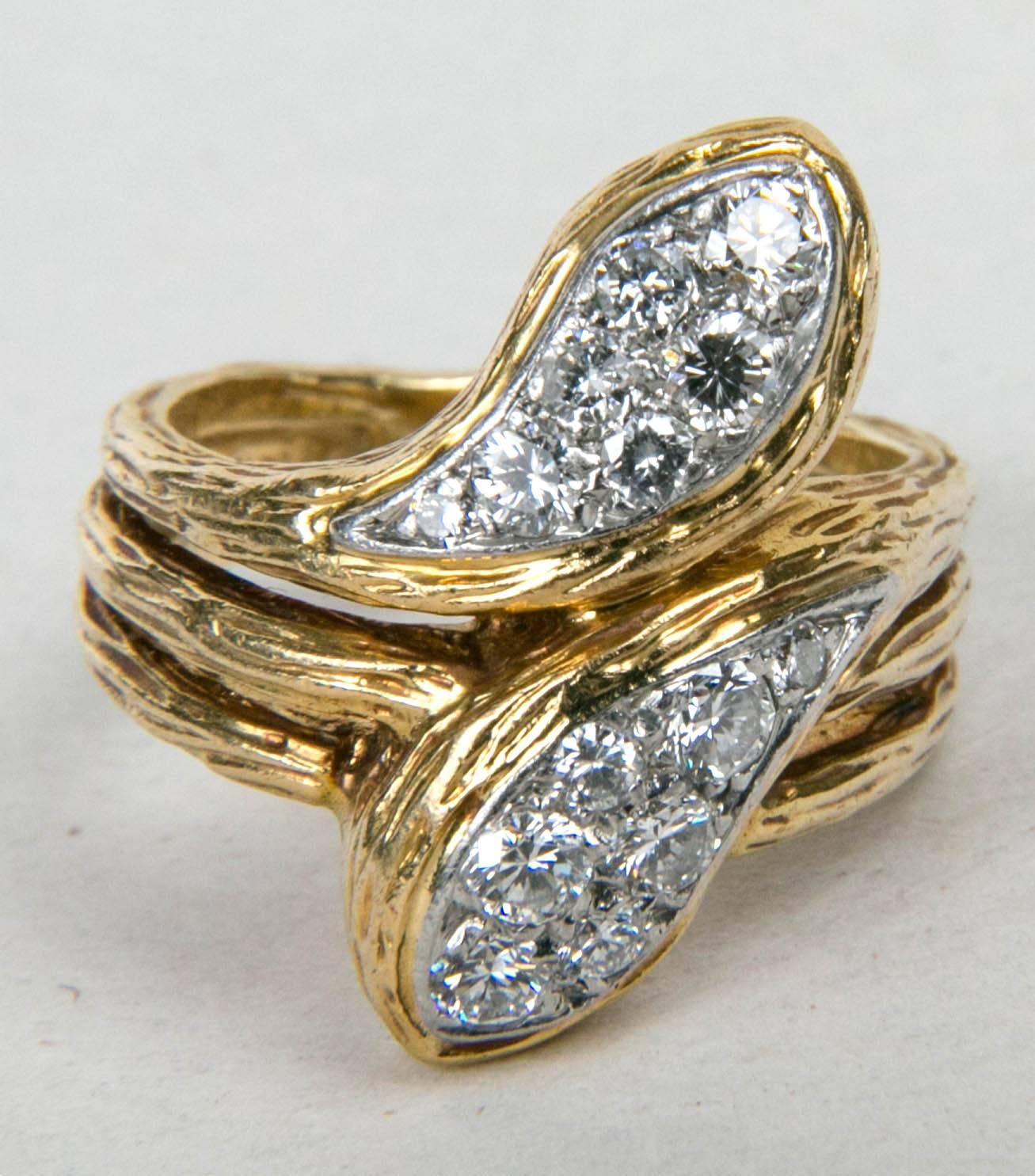 Van Cleef & Arpels Gold Diamond Snake Ring 1