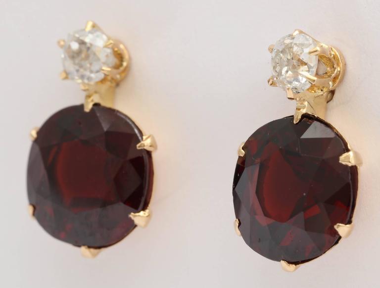 Antique Diamond Gold Earrings at 1stDibs