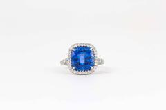 Incredible AGL Certified 6.50 Carat Ceylon Sapphire Ring