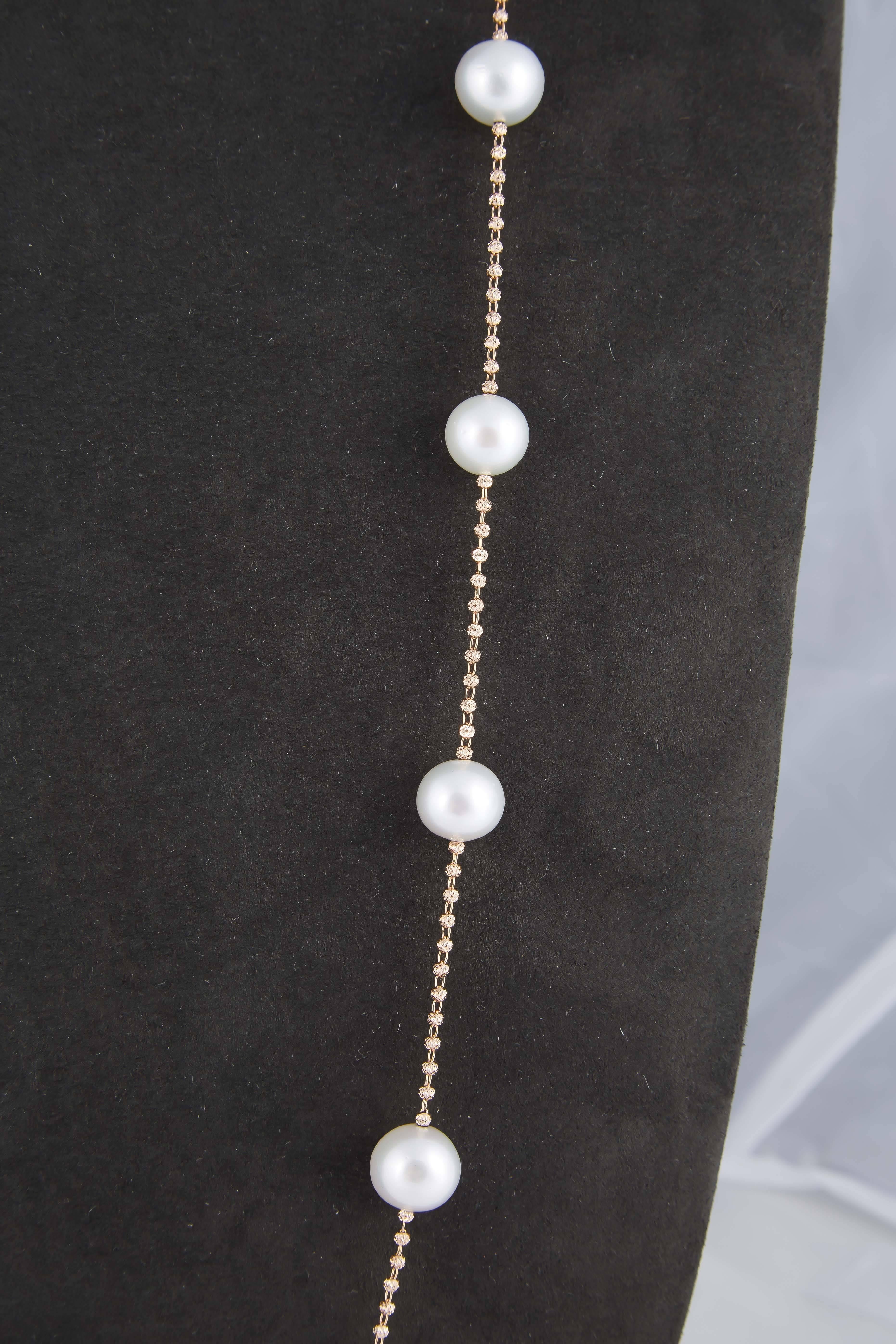 Contemporary Fancy Cultured Pearl Lariat Necklace