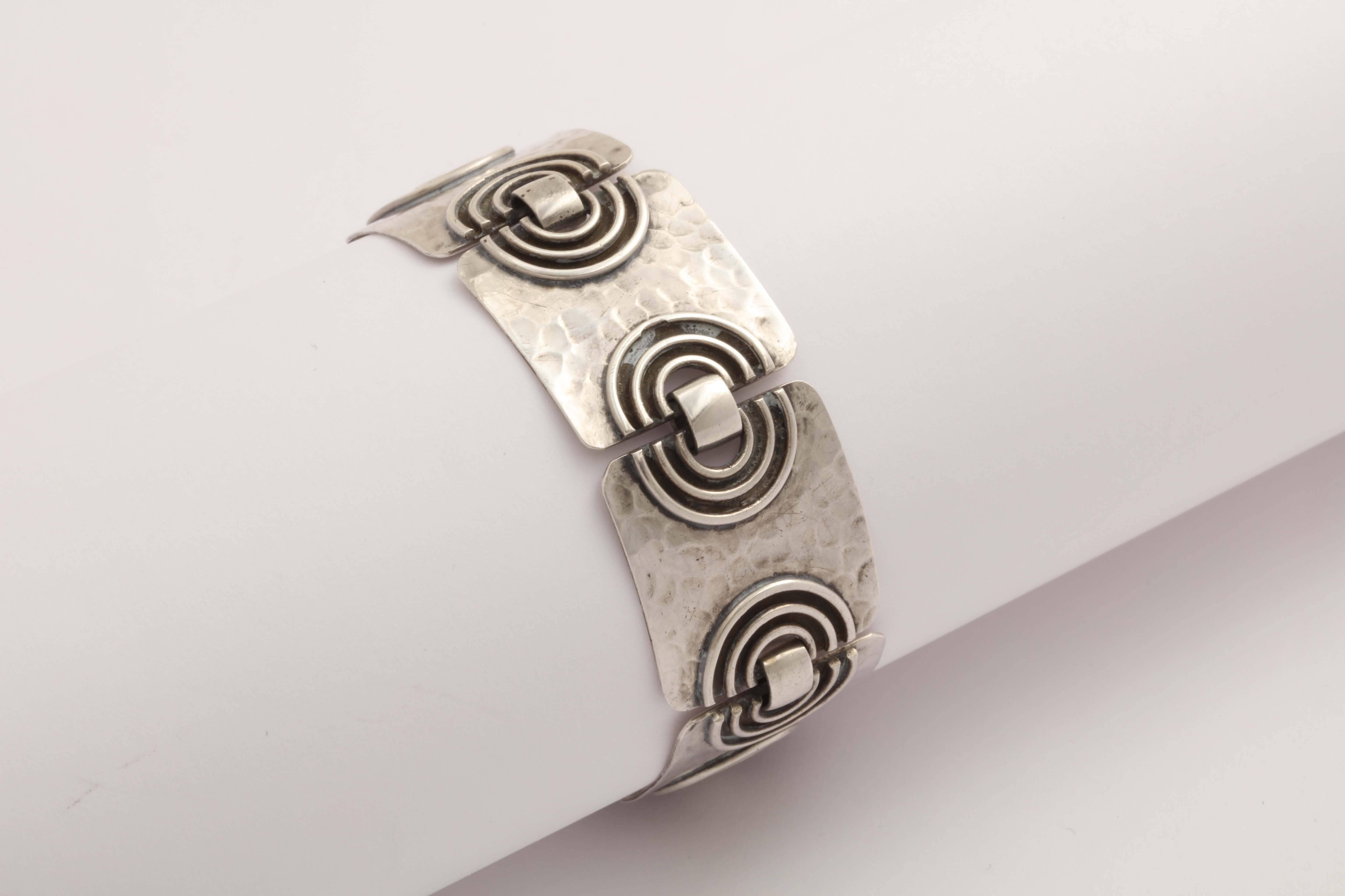 Fernand Grange French Art Deco Sterling Silver Bracelet 3