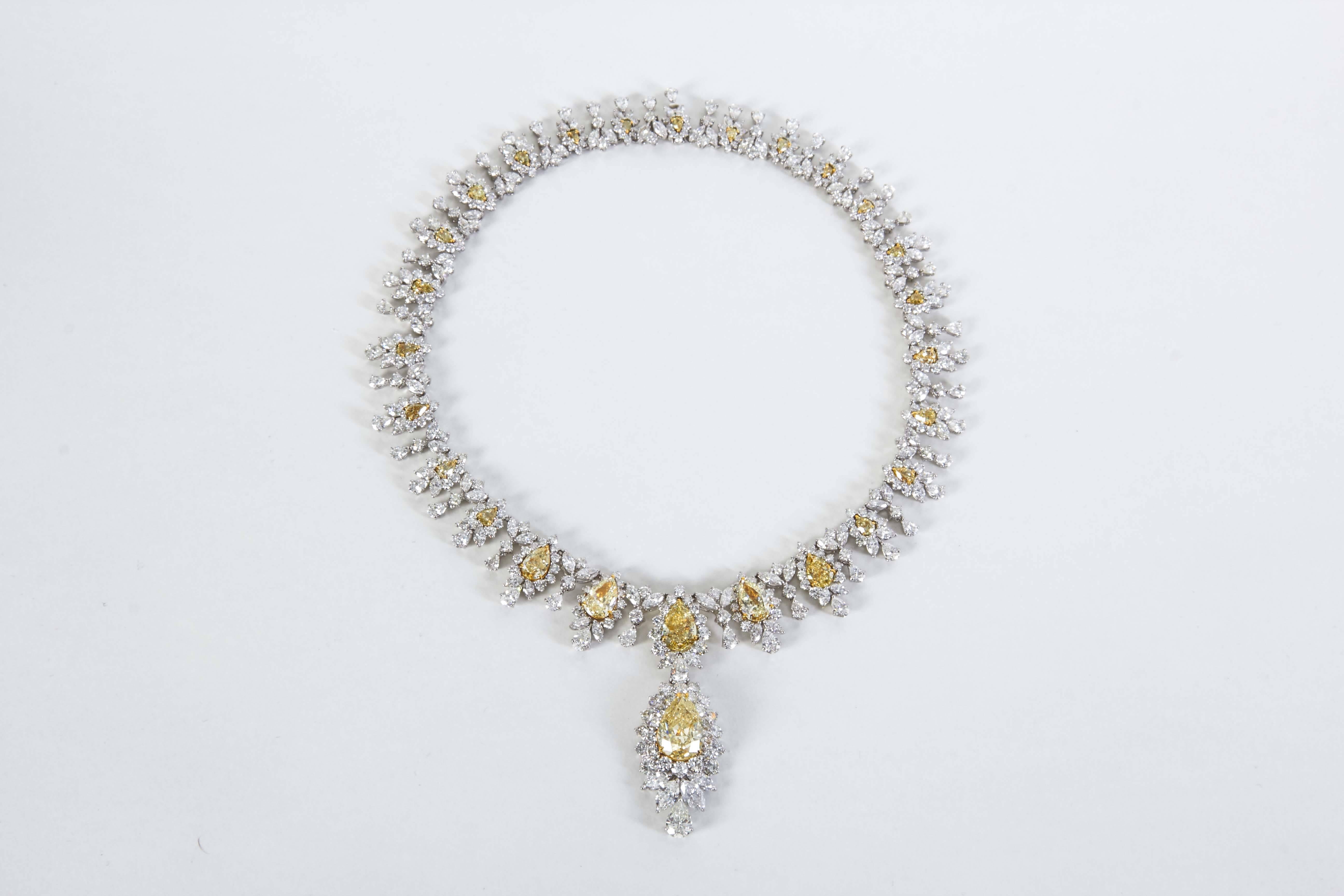 Gelber gelber Diamant-Halskette im Zustand „Neu“ im Angebot in New York, NY