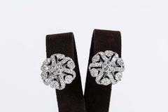 Diamond Scene 2.98 Carat Diamonds Gold Button Earrings