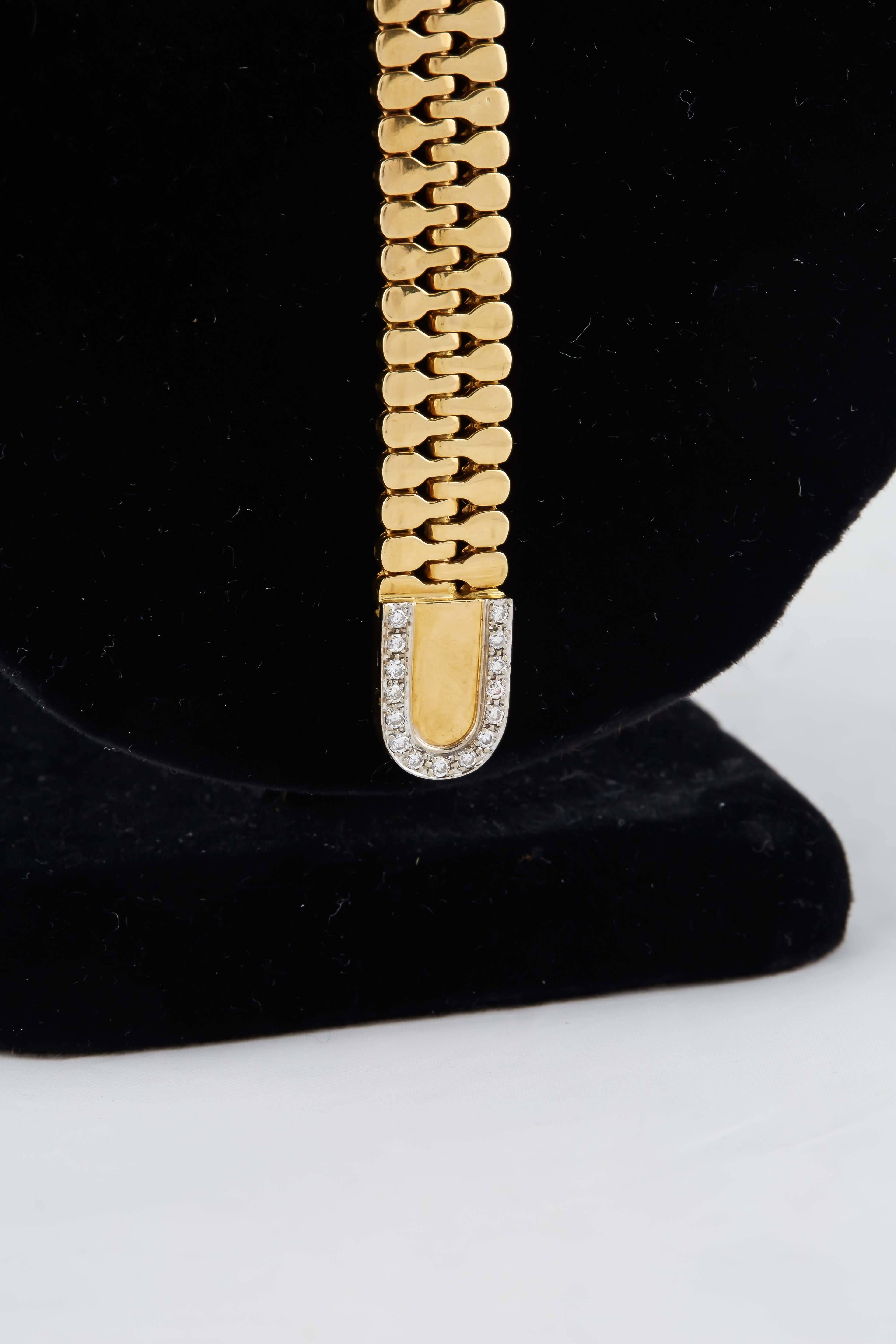 diamond zipper necklace