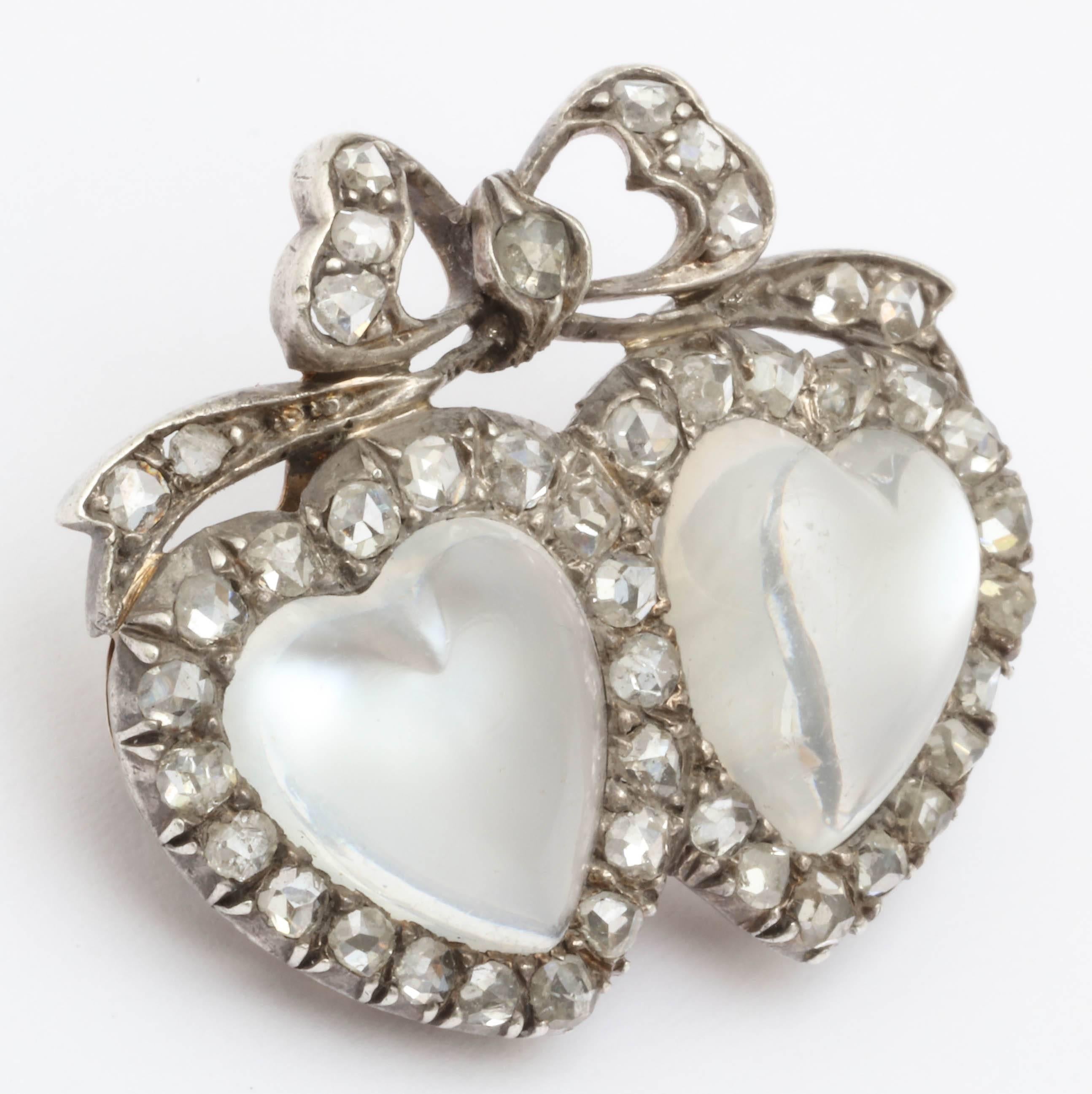 silver heart brooch