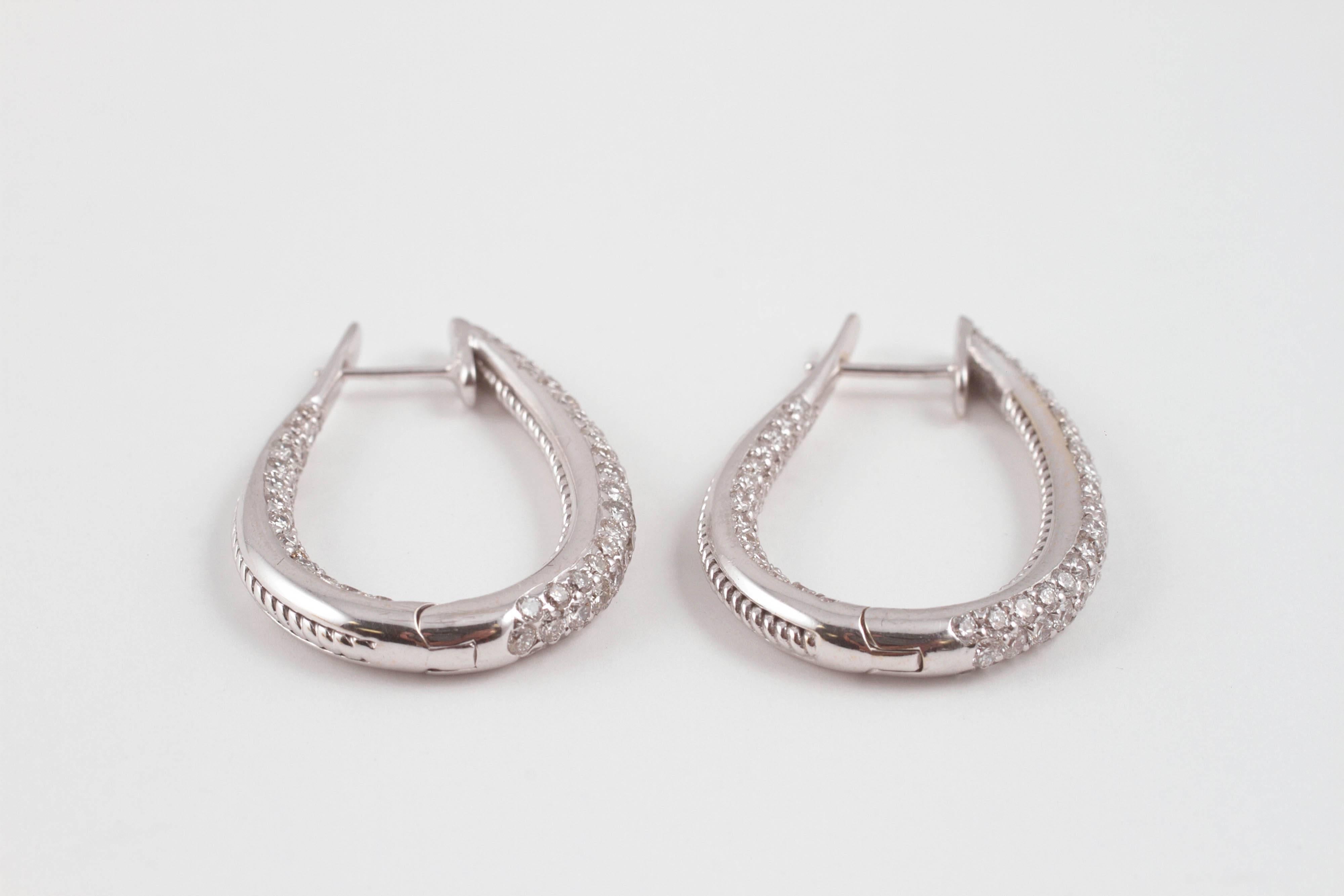 Women's 1.75 Carat Diamond in Out Earrings