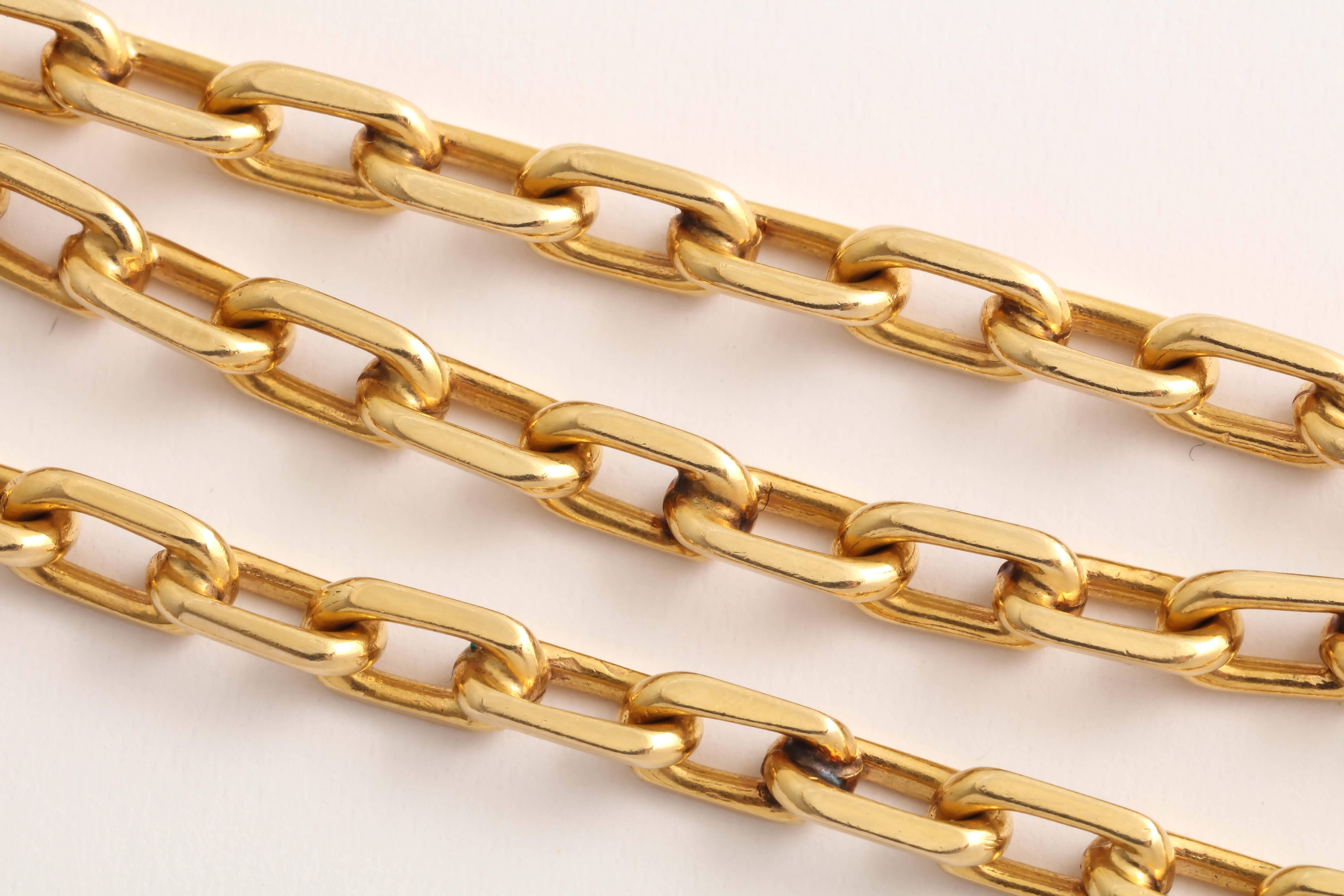 Modern Tiffany & Co. Beautiful 14 Karat Gold Link Necklace