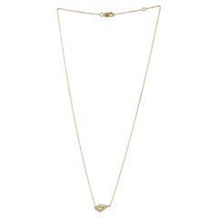 Gemotric Shaped Pave Diamond Pendant Chain Necklace Made In 18k Yellow Gold