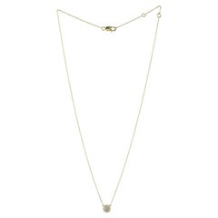 Moonstone & Pave Diamond Pendant Chain Necklace Made In 18k Yellow Gold