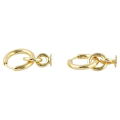 Interlinked Hoop Earrings Made In 18K Yellow Gold