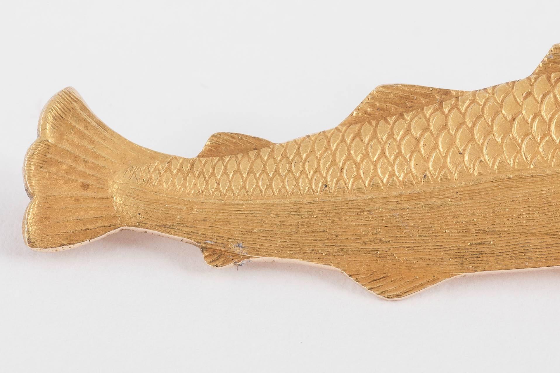 High Victorian Bailey, Banks & Biddle 14 Karat Gold Brooch of a Cod Fish, USA circa 1900