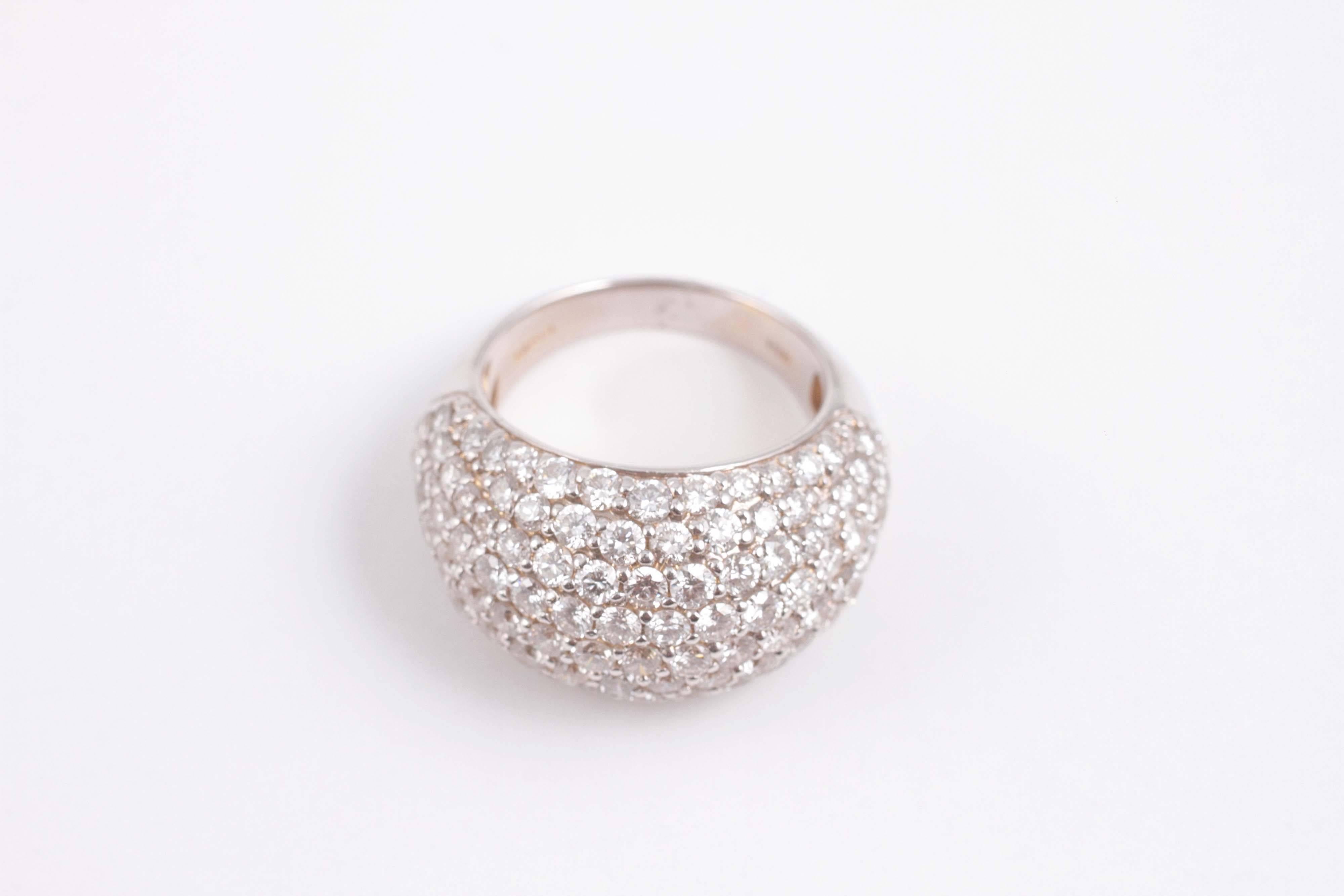 Sonia B 4.00 Carat Diamonds Two Color Gold Ring 2