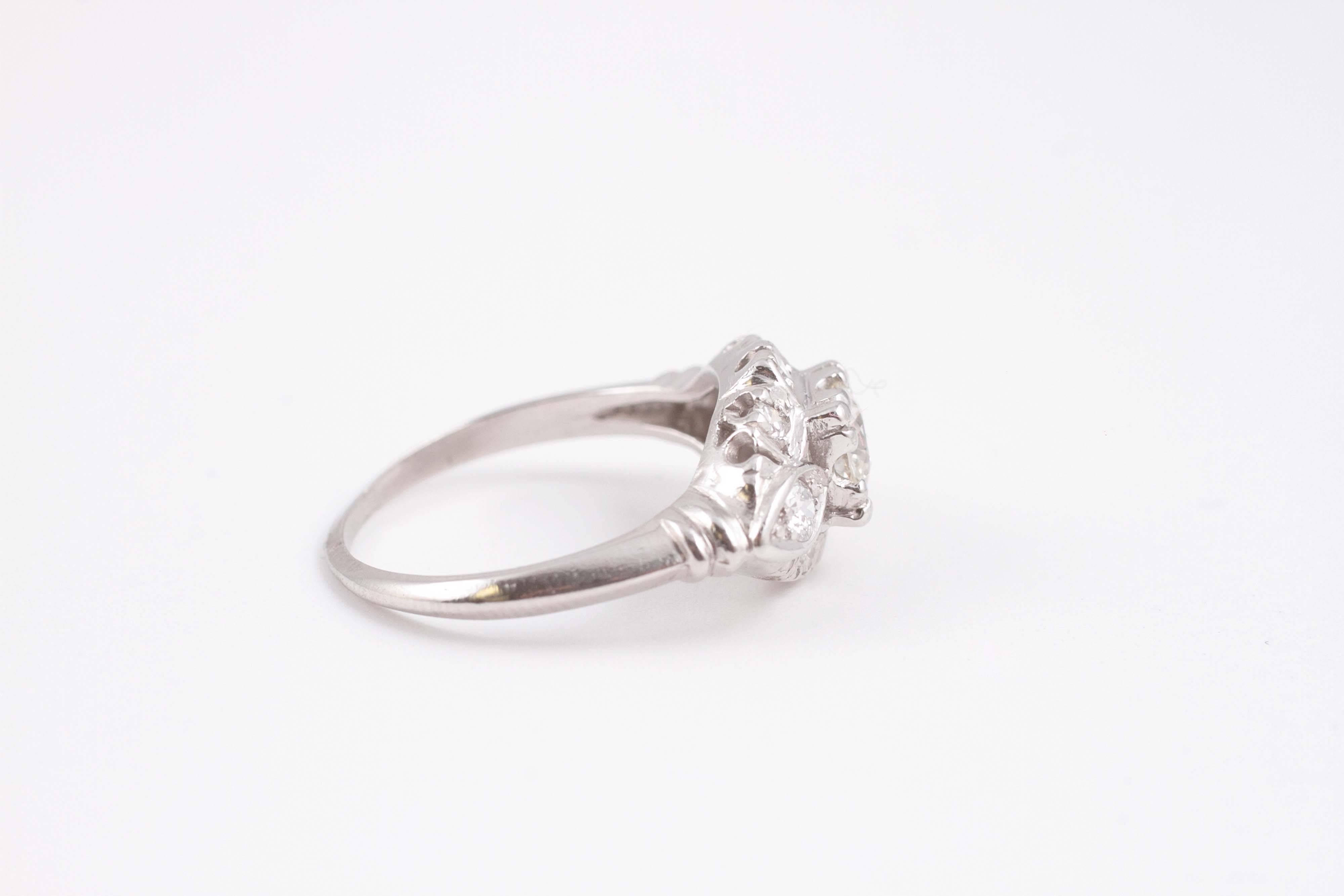 Diamond Platinum Engagement Ring 1