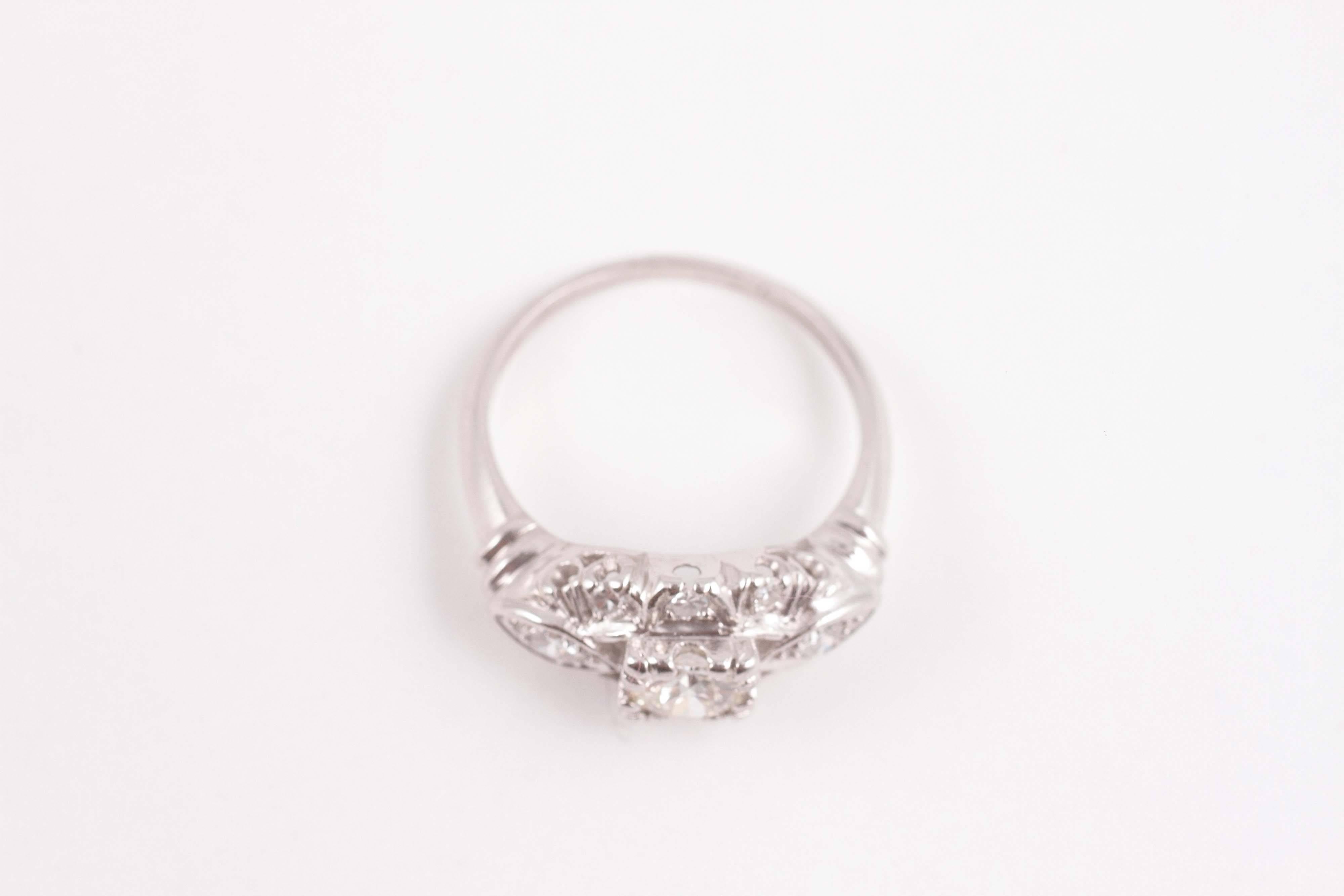 Diamond Platinum Engagement Ring 3
