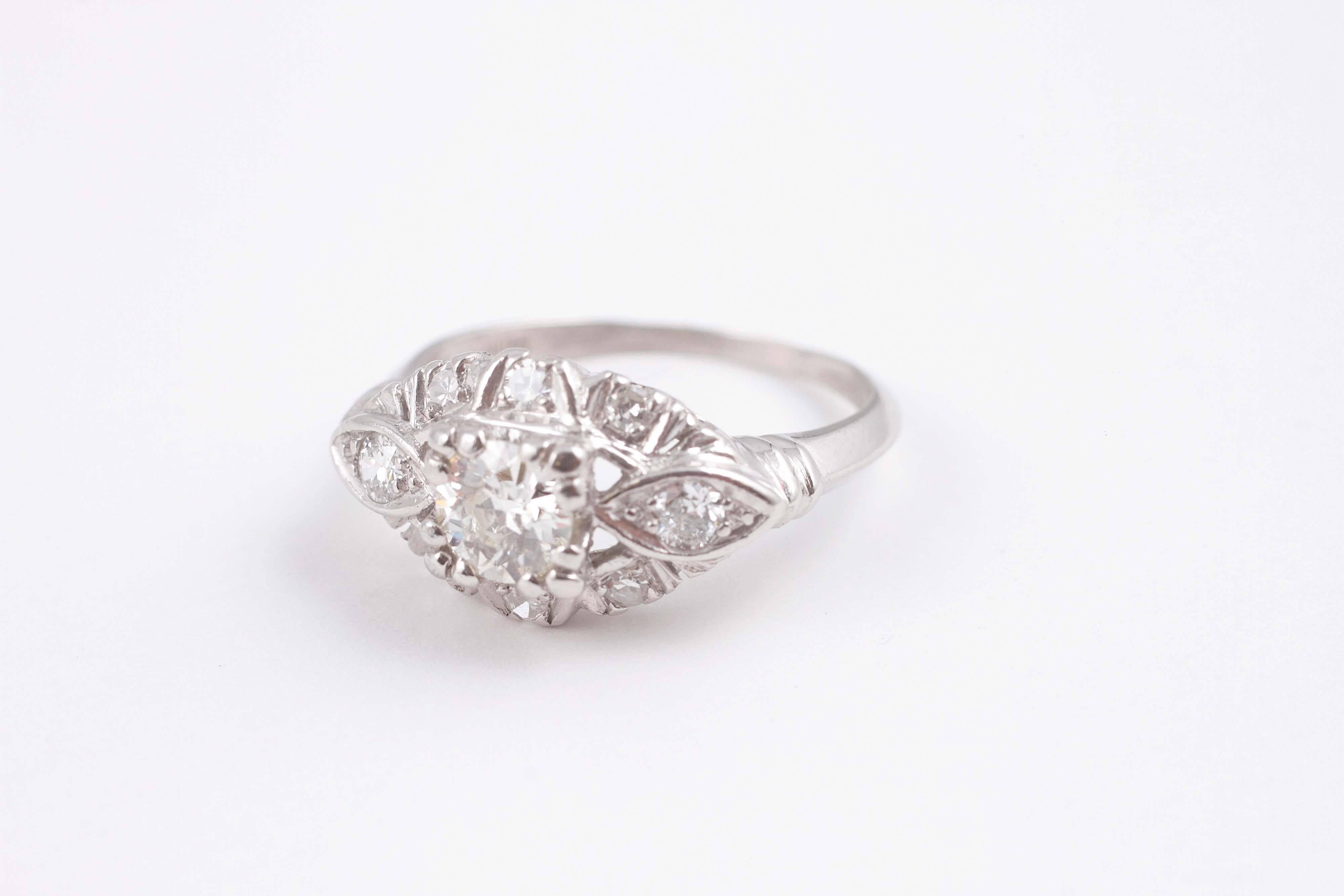 Diamond Platinum Engagement Ring 4