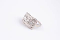 1.15 Carat Old European and Old Mine Cut Diamonds Gold Wedding Ring